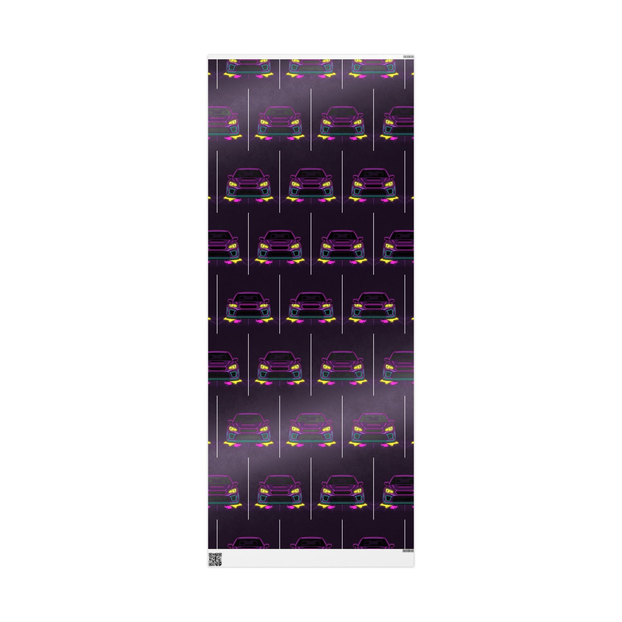 Subaru WRX STI Neon Synthwave Gift Wrapping Paper