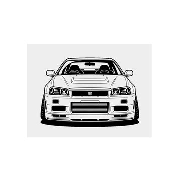 Nissan GT-R Metal Wall Sign