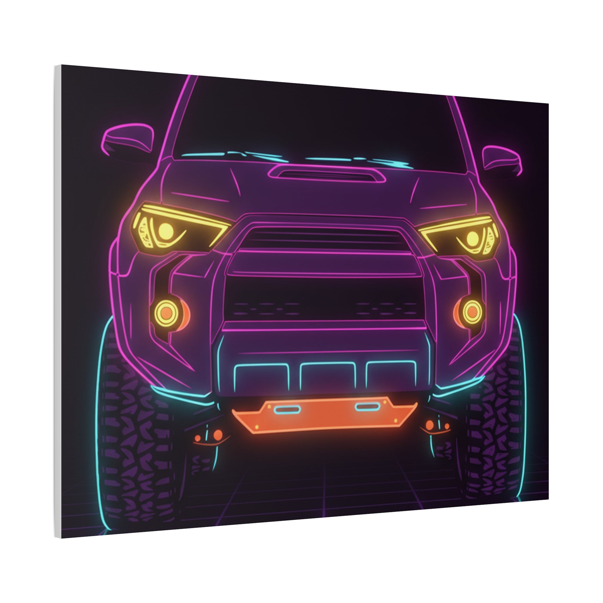 Toyota 4Runner TRD Pro Neon Synthwave Canvas Wall Art