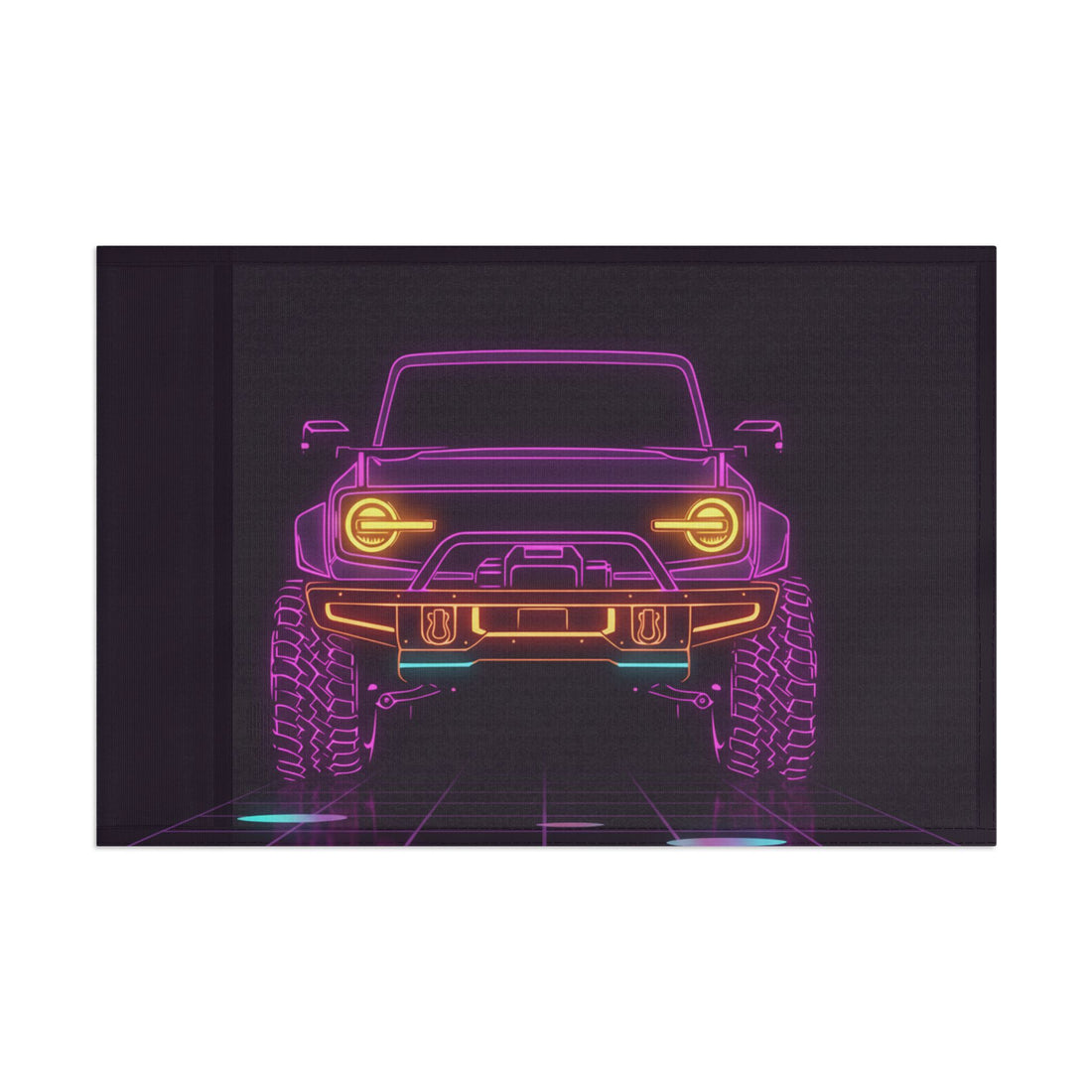 Ford Bronco (2021+) Neon Synthwave Garage Flag