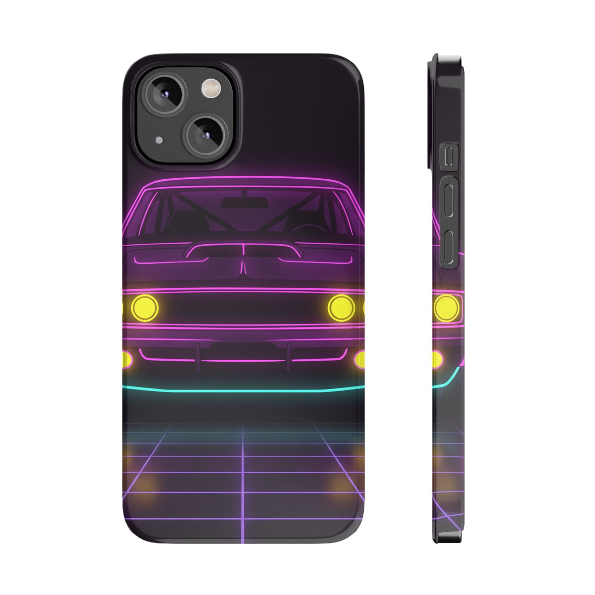 Dodge Charger R/T (1968-70) Neon Synthwave Phone Case