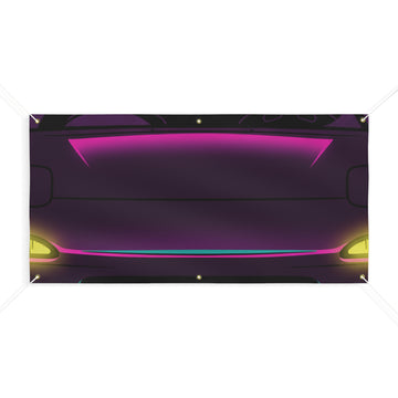 Mazda RX-7 FD Neon Synthwave Banner