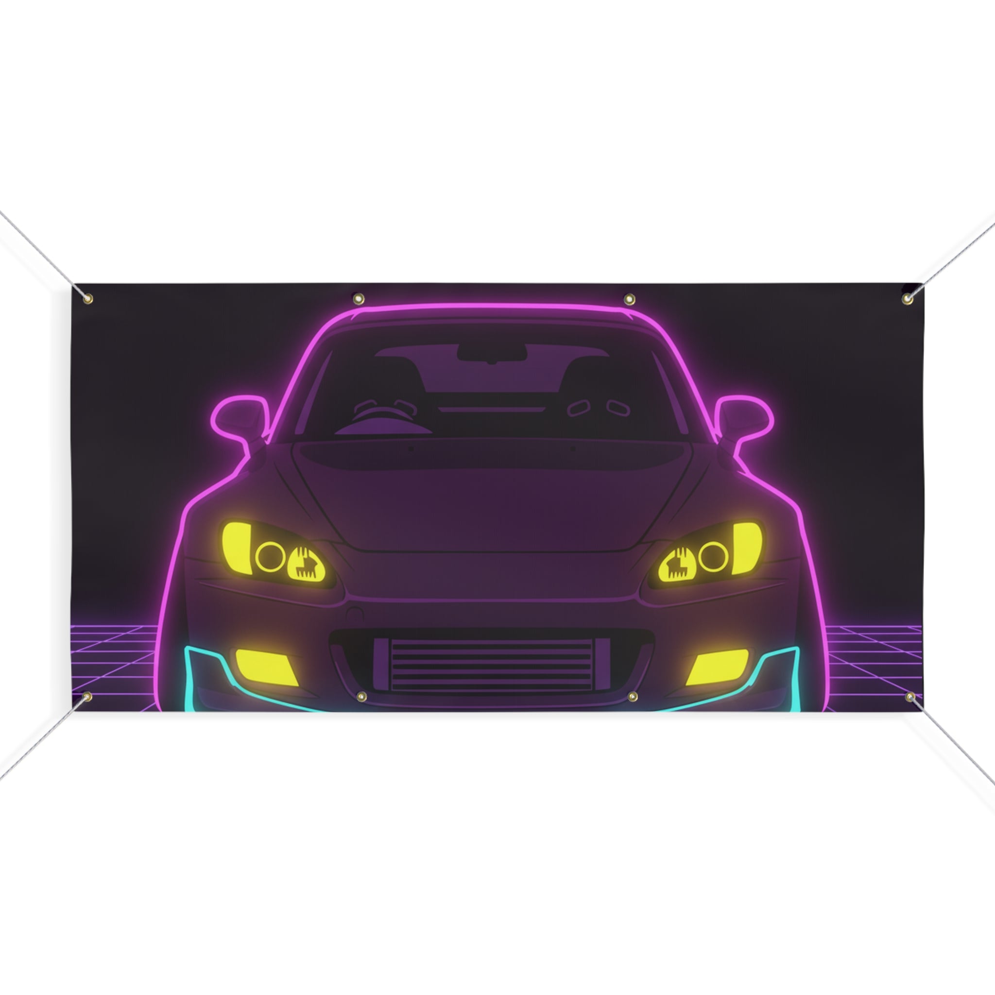 Honda S2000 (1999-09) Neon Synthwave Banner
