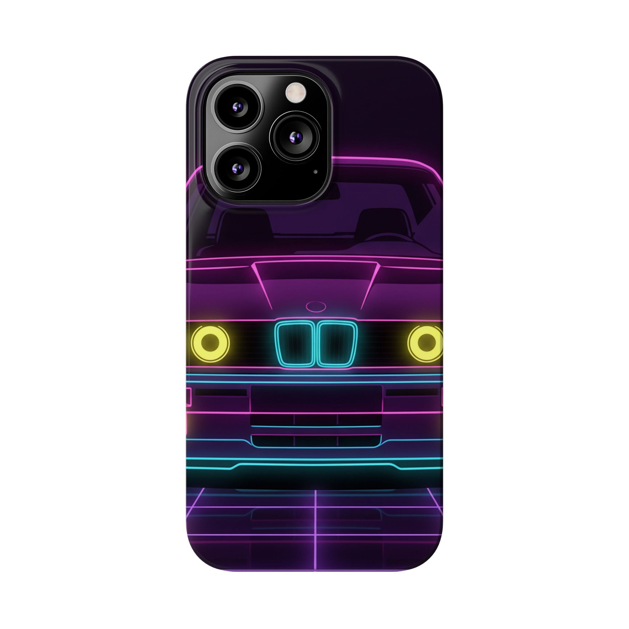 BMW E30 Neon Synthwave Phone Case