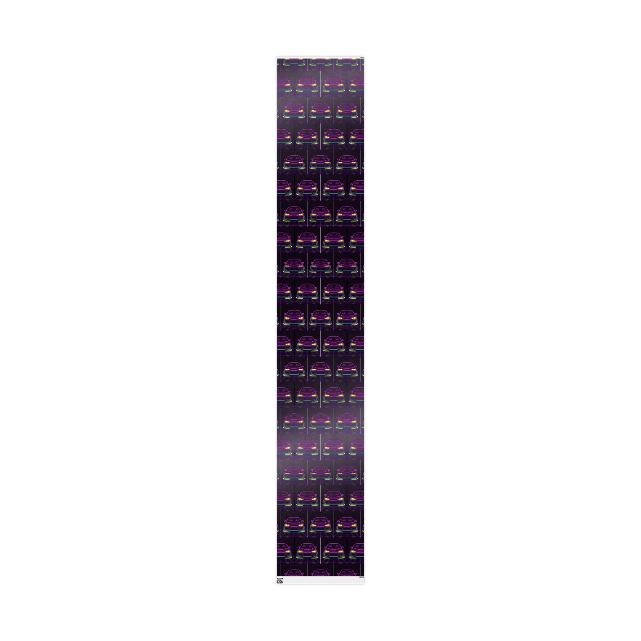 Mitsubishi Evo IX (2005-07) Neon Synthwave Gift Wrapping Paper