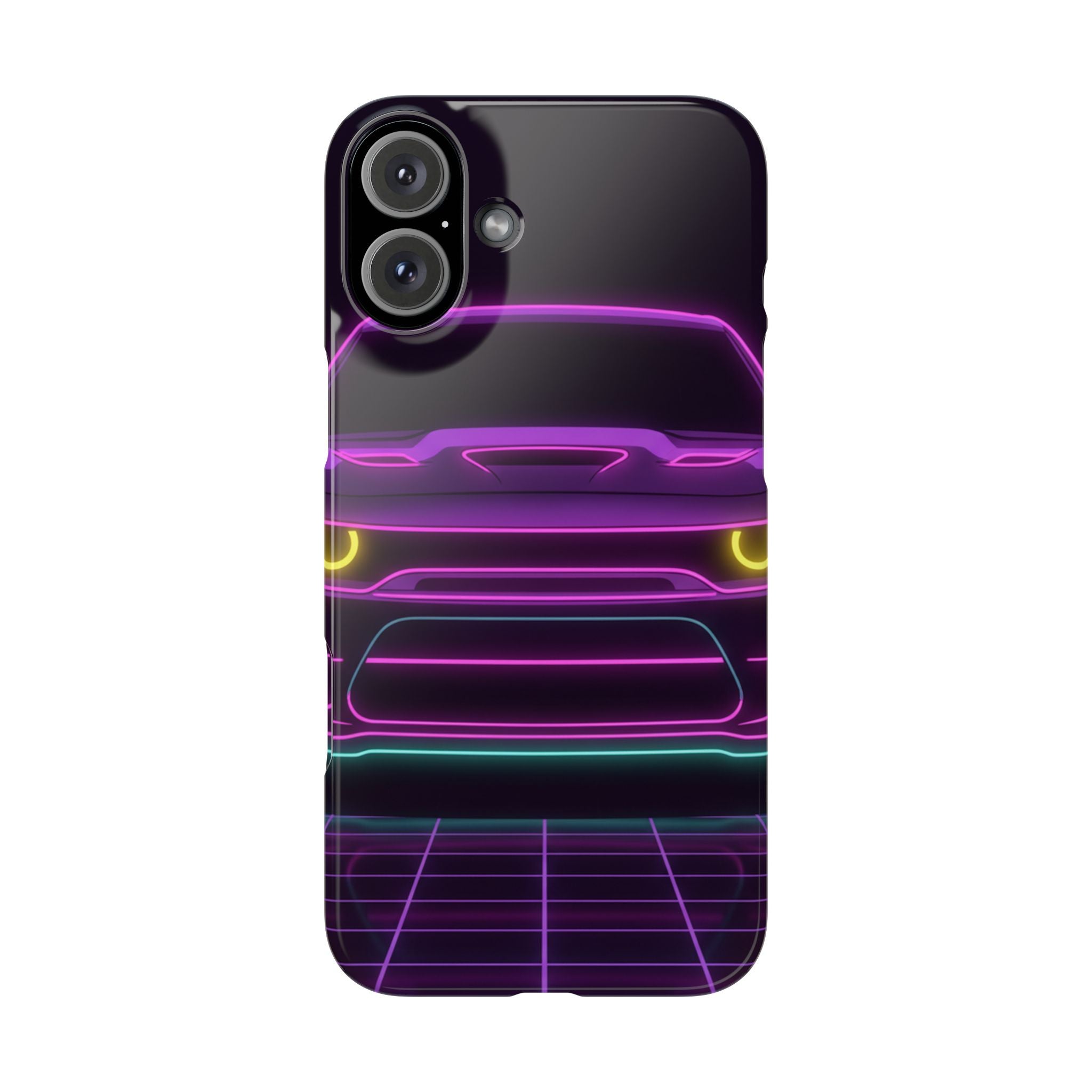 Dodge Challenger SRT Hellcat Neon Synthwave Phone Case