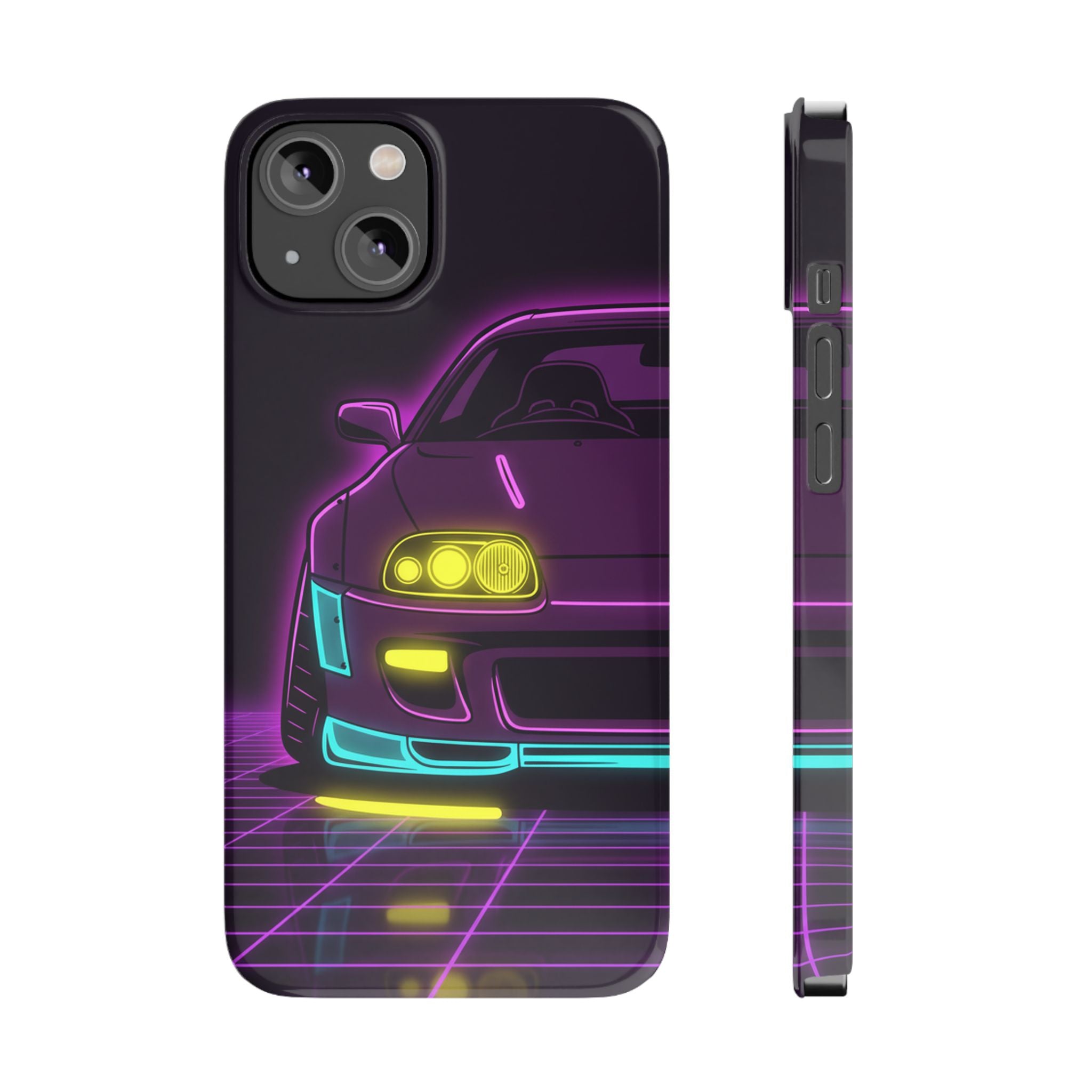 Toyota Supra MK4 Neon Synthwave Phone Case