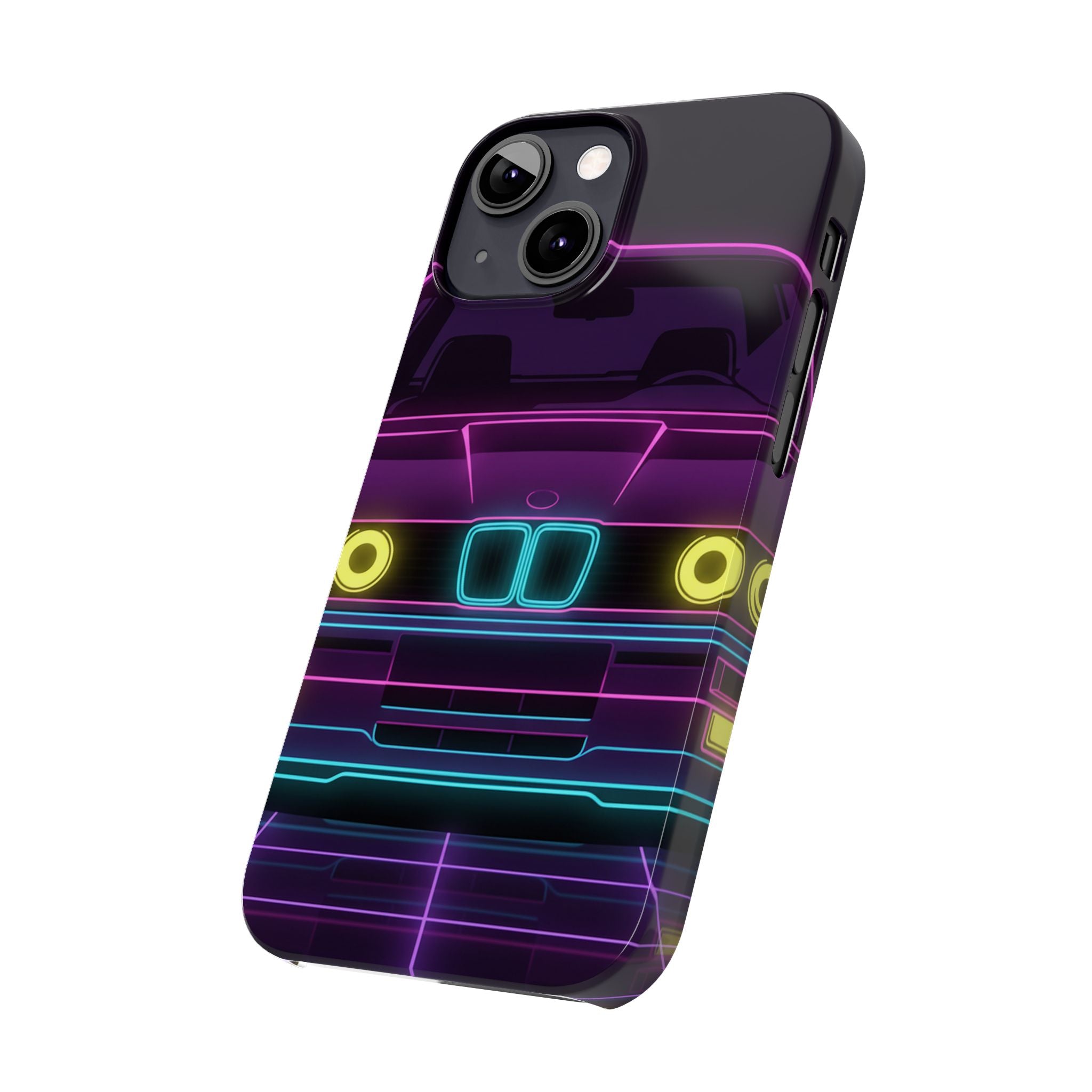 BMW E30 Neon Synthwave Phone Case