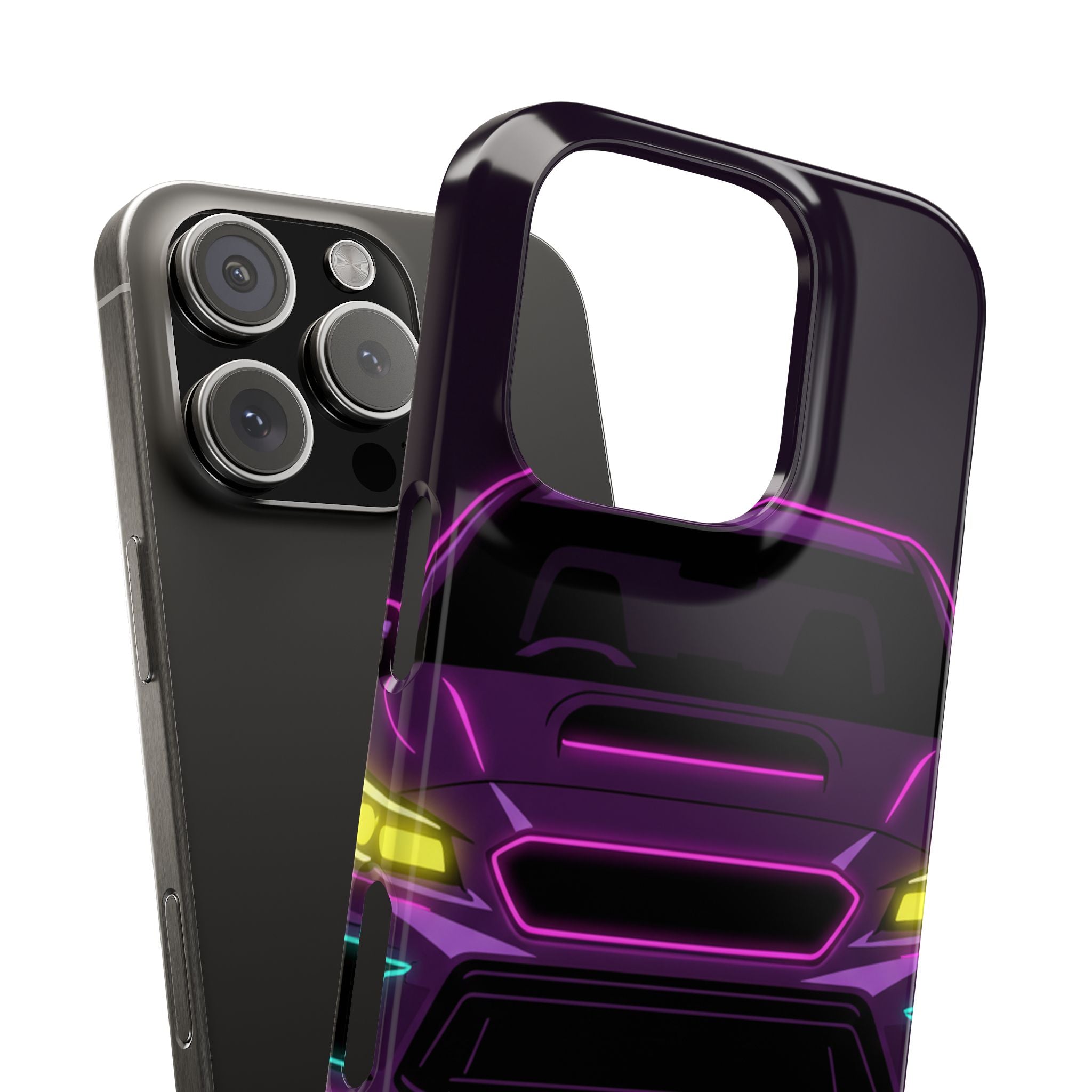 Subaru WRX STI Neon Synthwave Phone Case