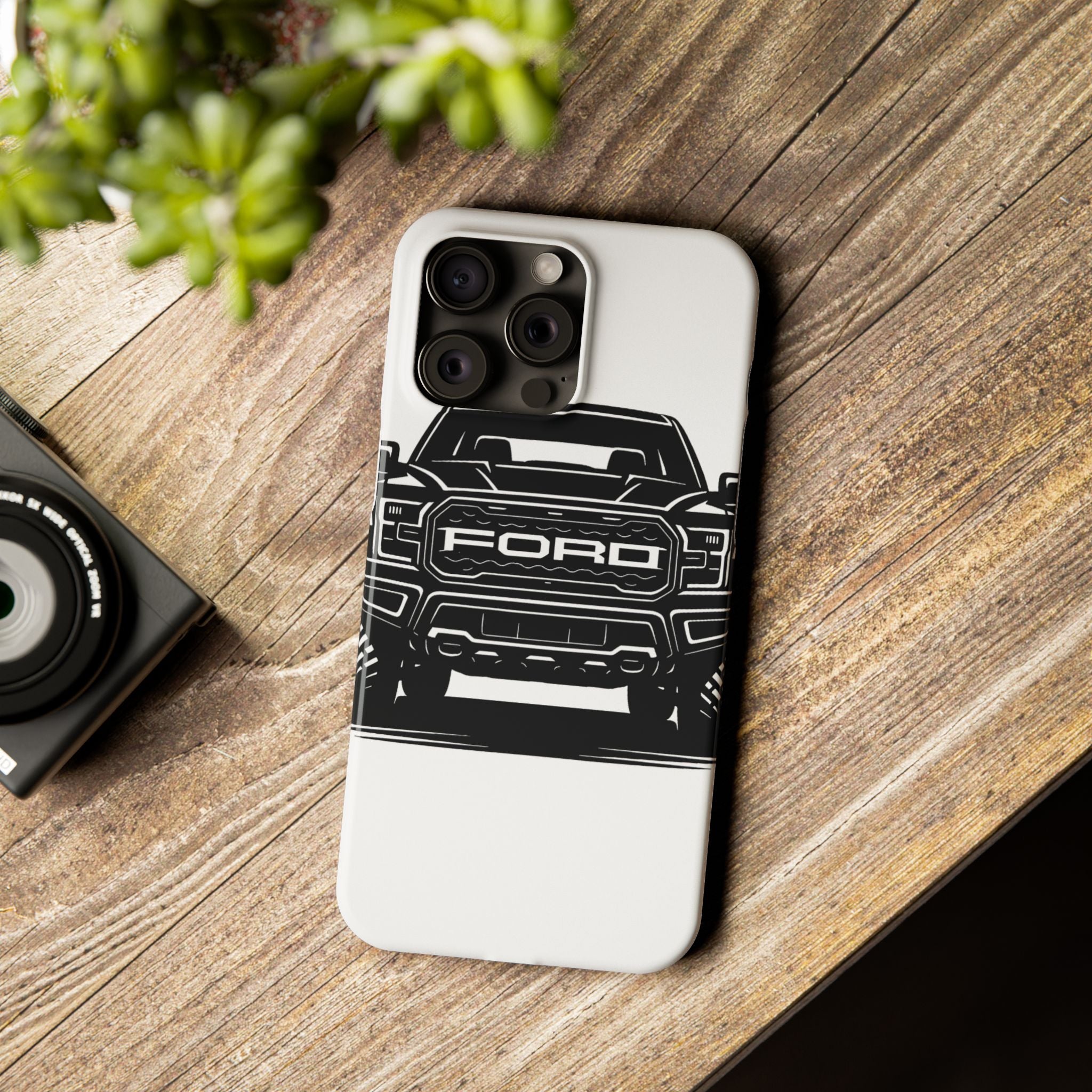 Ford Raptor (Gen 3) Slim Phone Case Greyscale