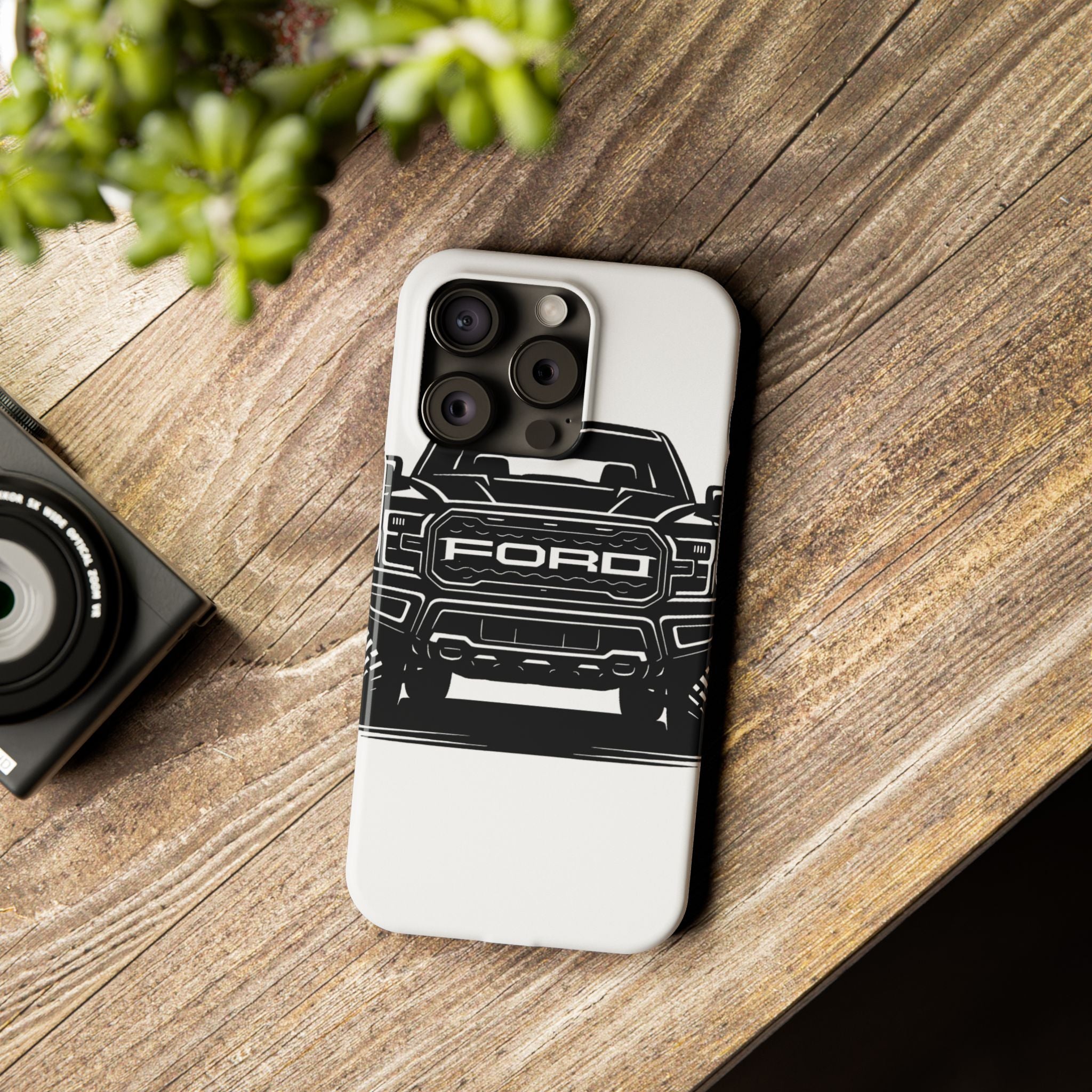 Ford Raptor (Gen 3) Slim Phone Case Greyscale