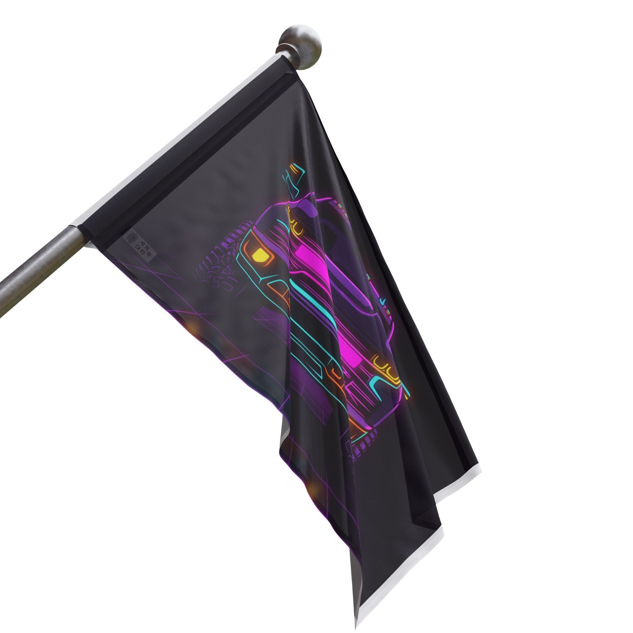 Chevy Silverado Trail Boss (2019+) Neon Synthwave Garage Flag
