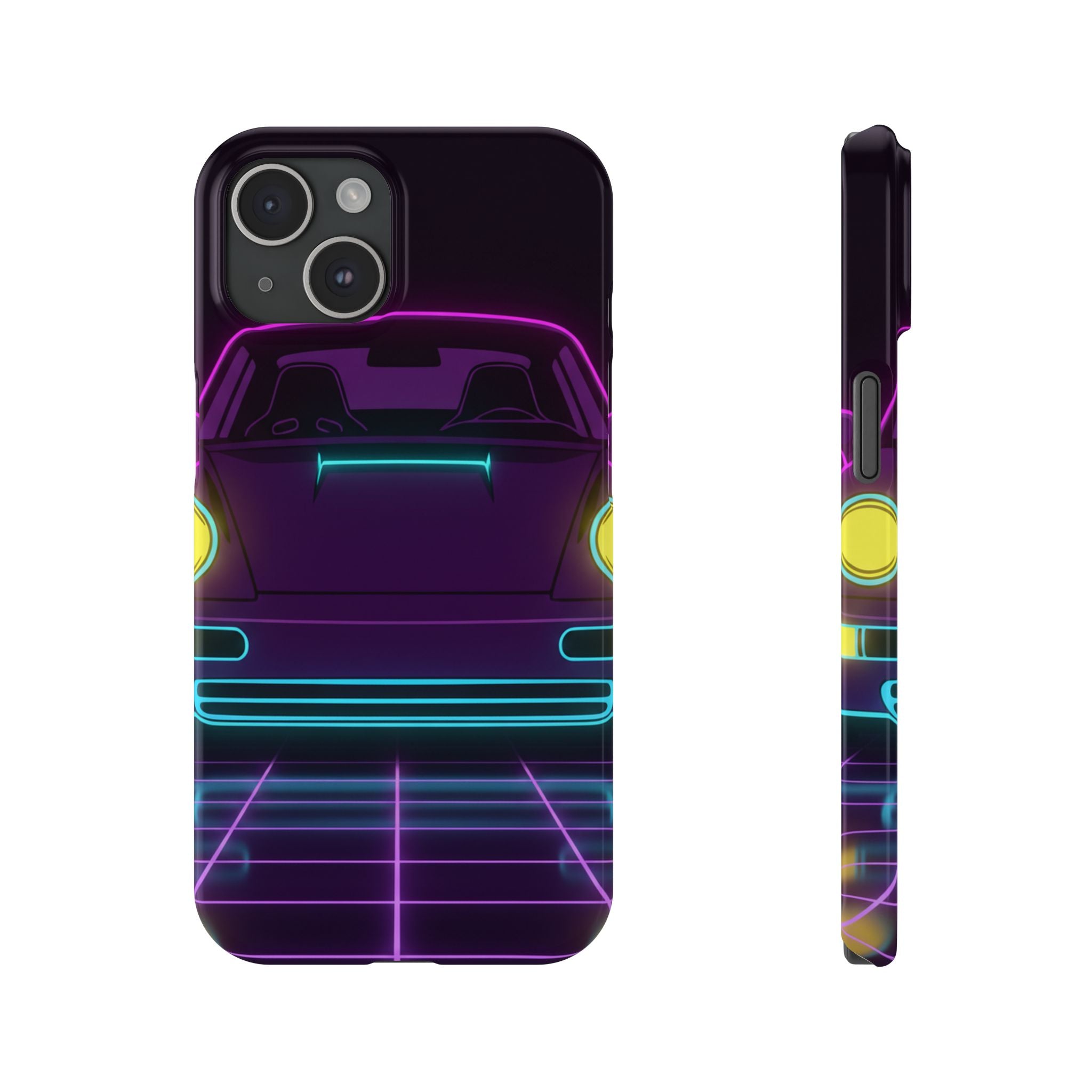 Porsche 964 Singer Neon Synthwave Phone Case