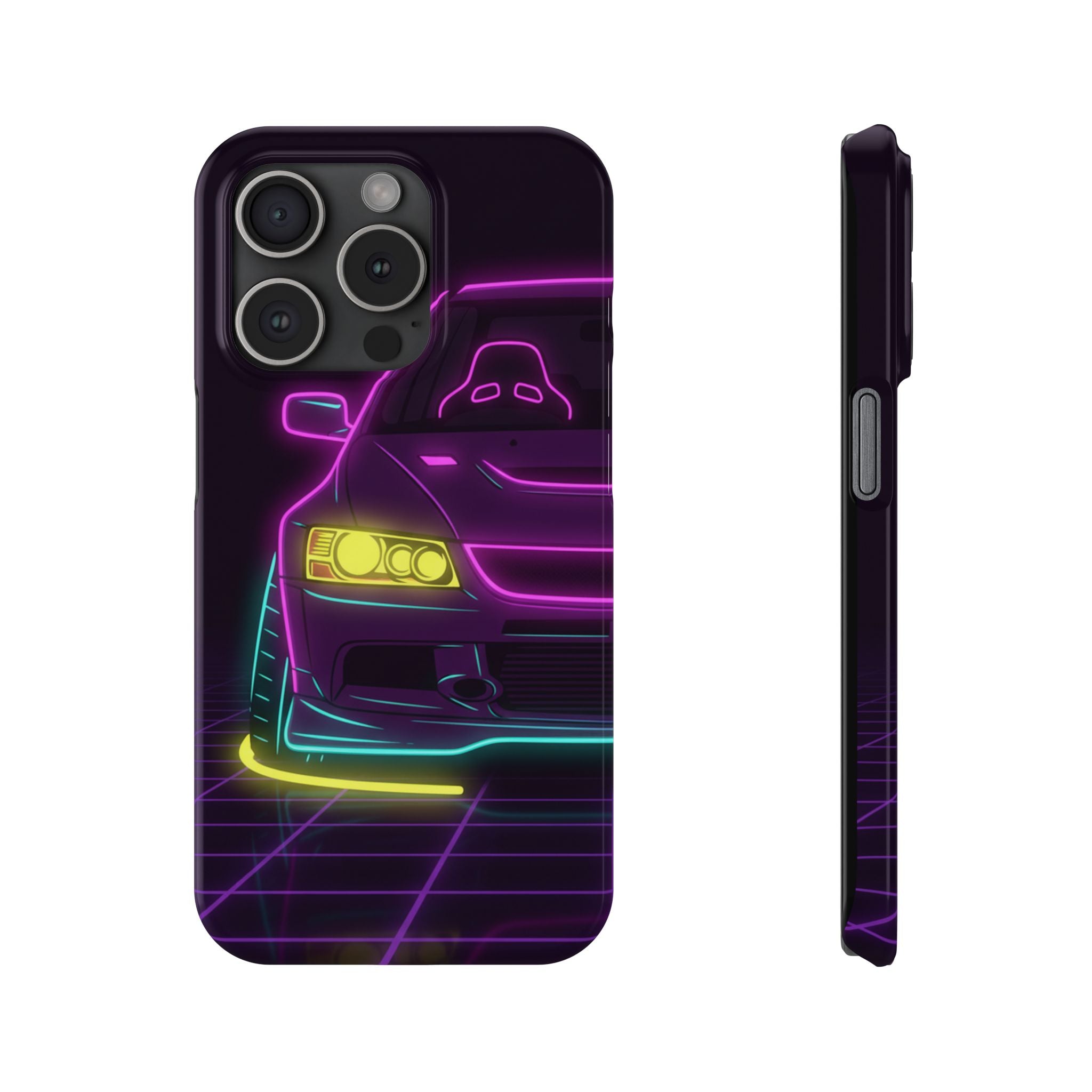 Mitsubishi Evo IX (2005-07) Neon Synthwave Phone Case