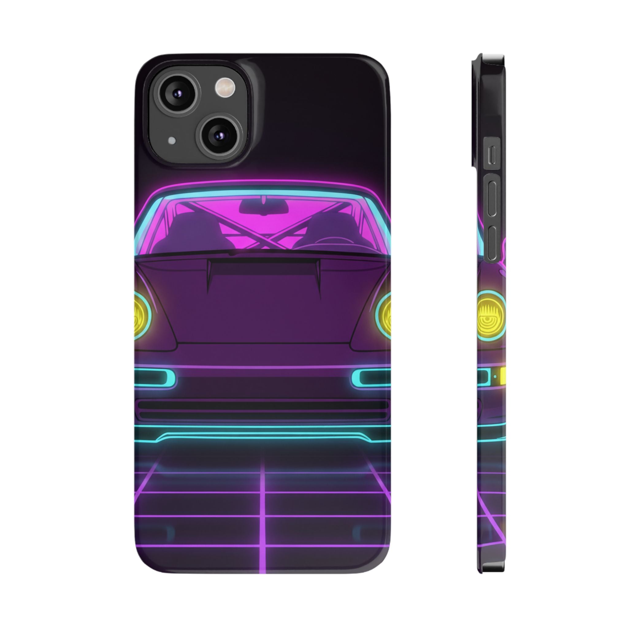 Porsche 964 Turbo Neon Synthwave Phone Case