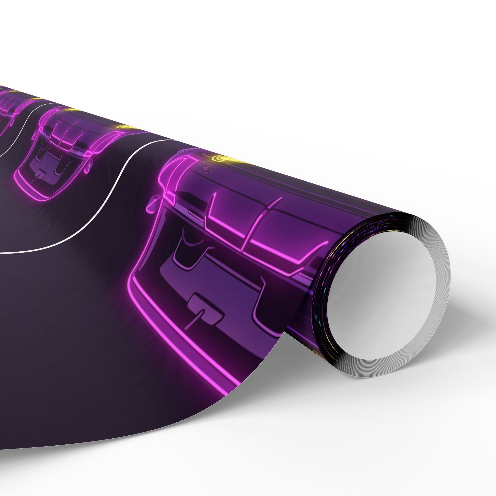 1969 Chevrolet Camaro SS Neon Synthwave Gift Wrapping Paper