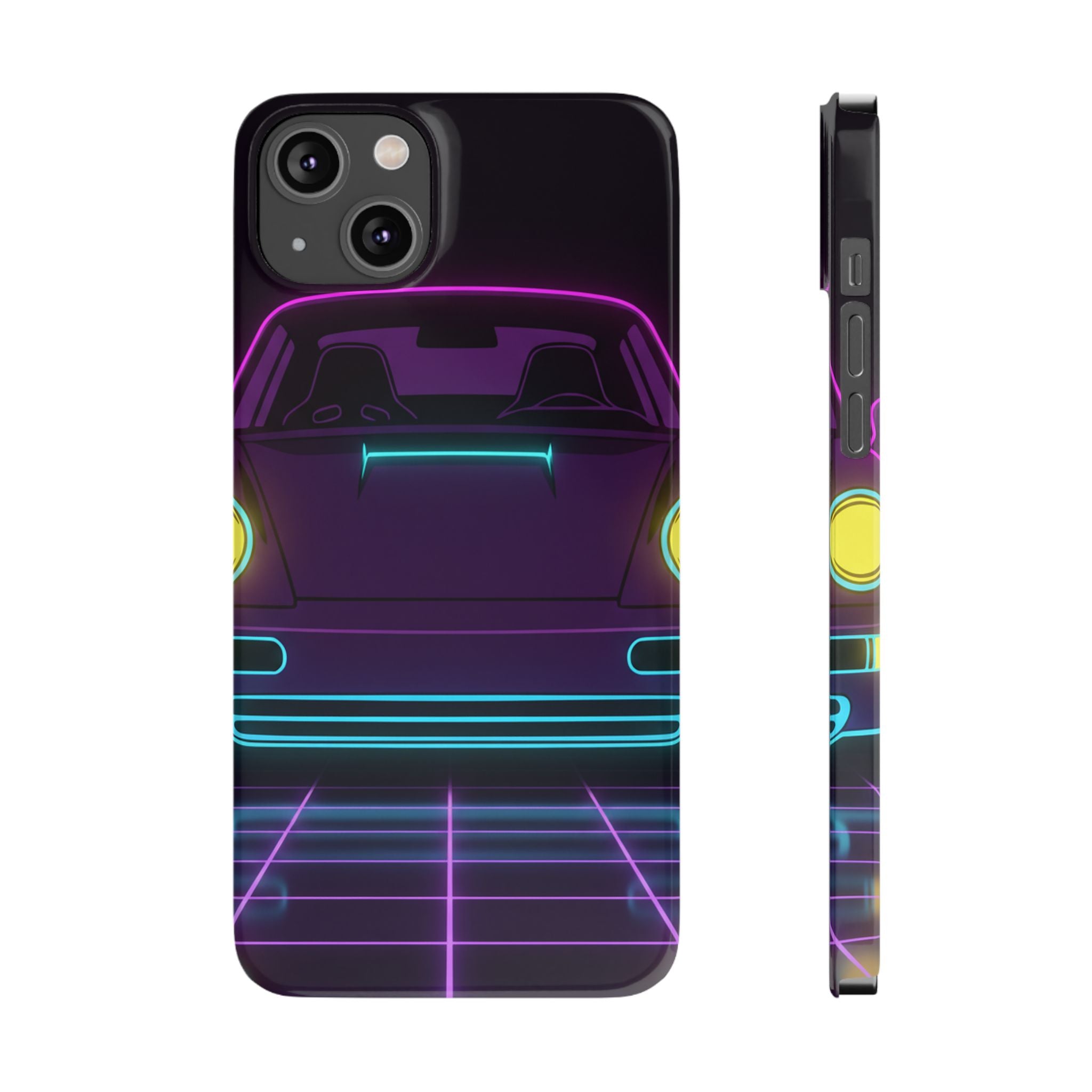 Porsche 964 Singer Neon Synthwave Phone Case