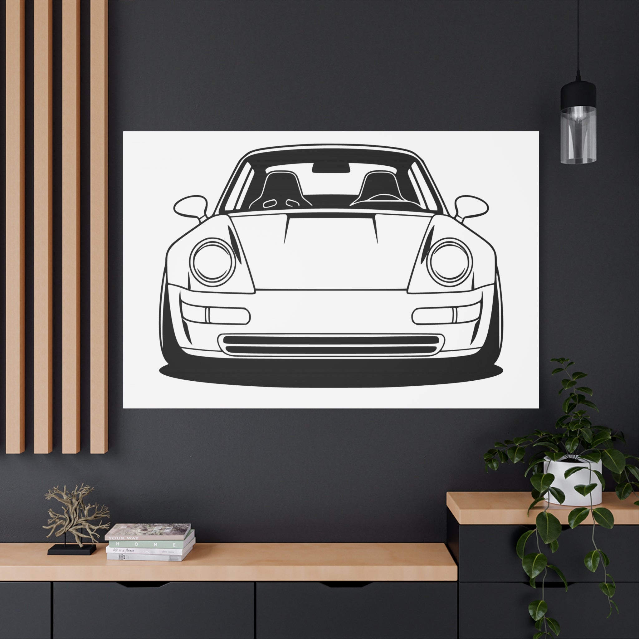 Porsche 964 Singer Canvas Wall Art