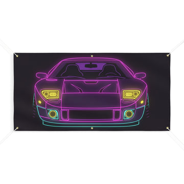 Ford GT40 (1964-69) Neon Synthwave Banner