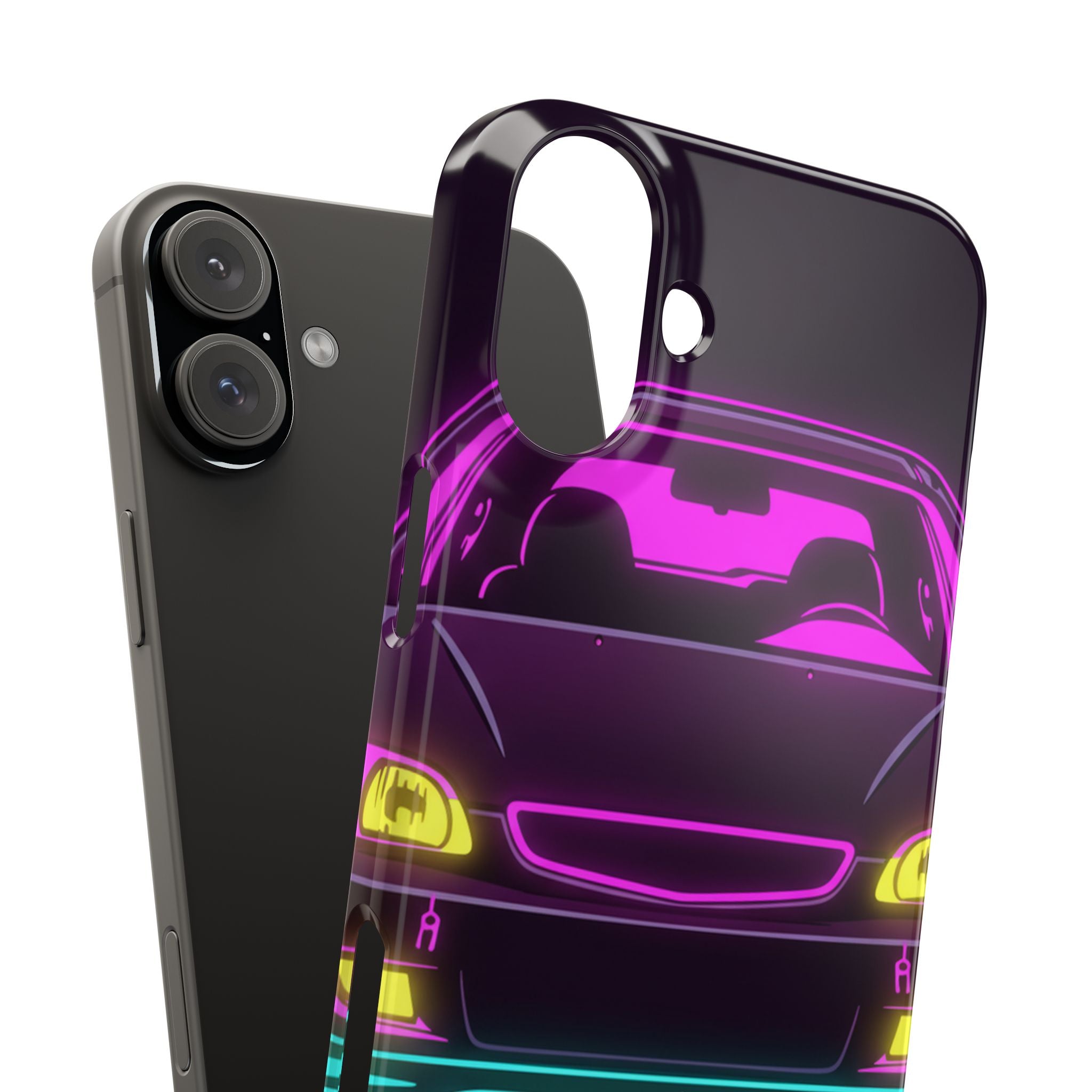 Honda Civic EK Hatch Neon Synthwave Phone Case