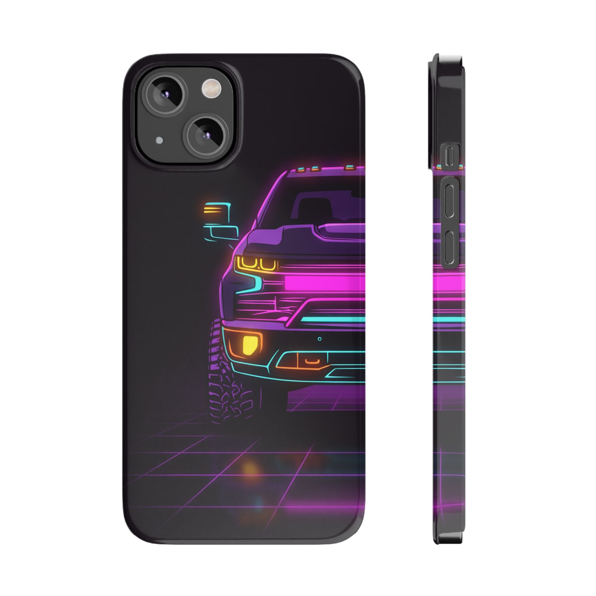 Chevy Silverado Trail Boss (2019+) Neon Synthwave Phone Case