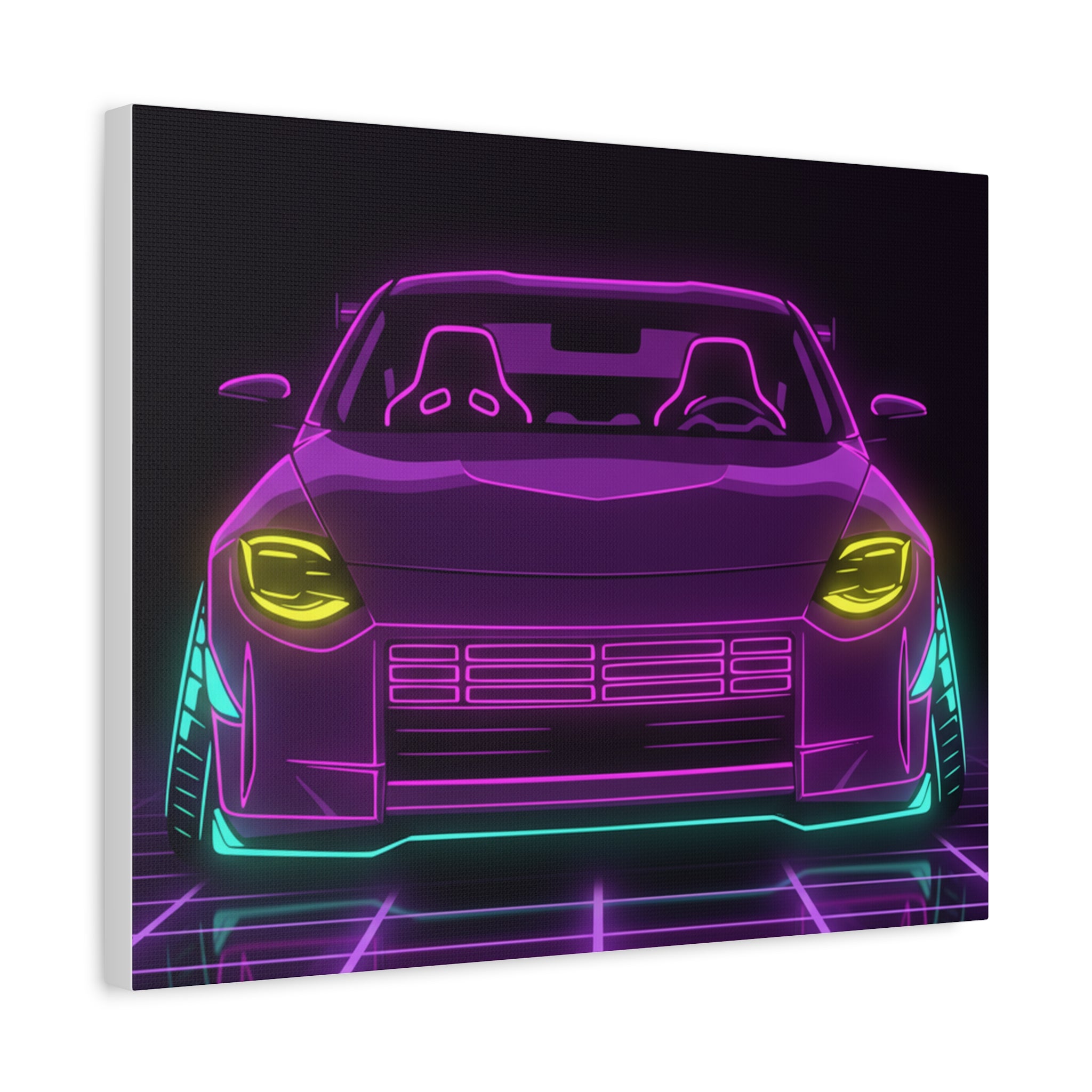 Nissan Z RZ34 (2023+) Neon Synthwave Canvas Wall Art