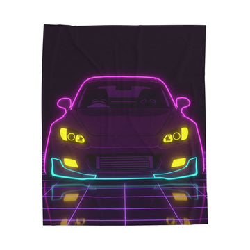 Honda S2000 (1999-09) Neon Synthwave Velveteen Plush Blanket