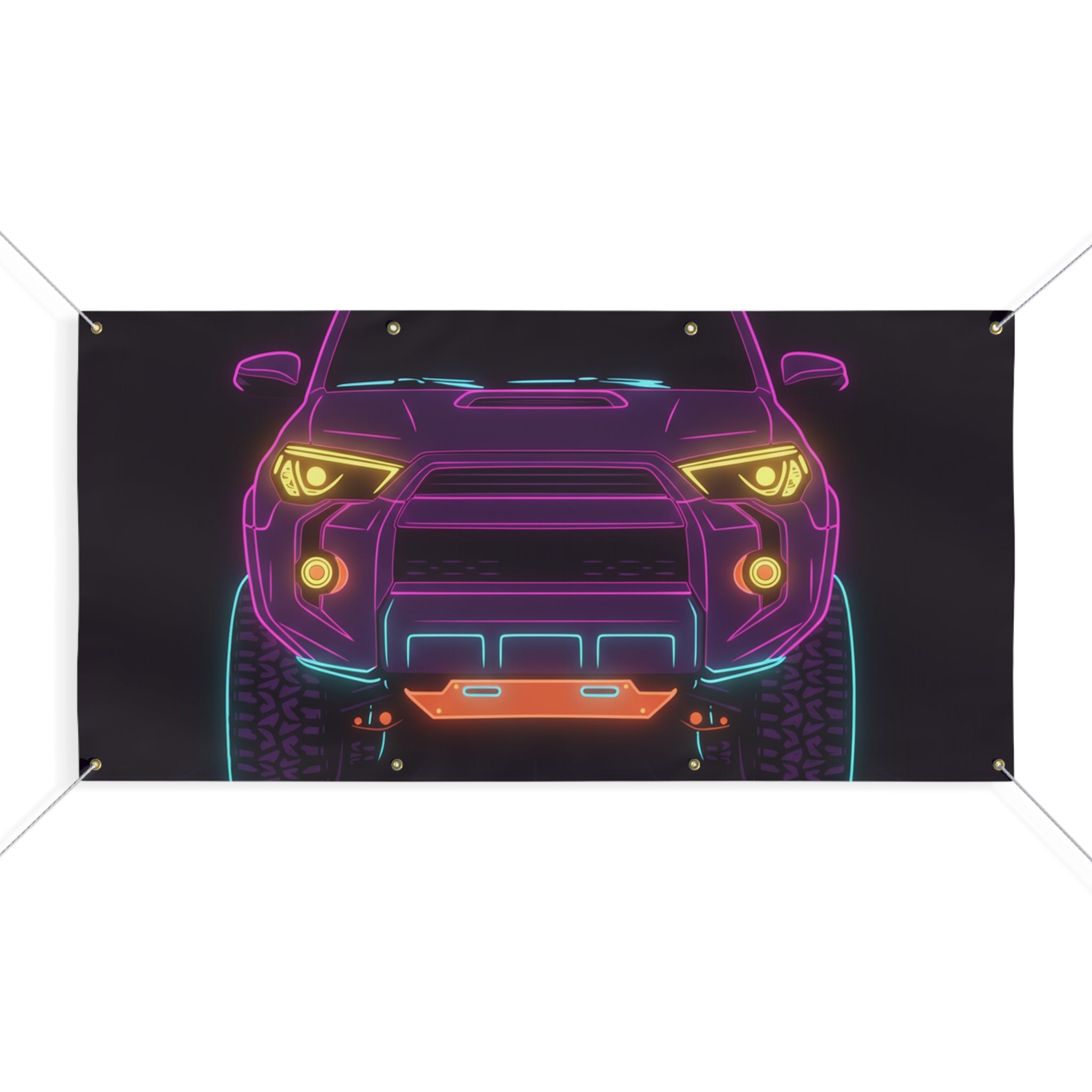 Toyota 4Runner TRD Pro Neon Synthwave Banner