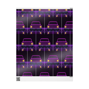 Chevy C10 Pickup (1967-72) Pro-Touring Neon Synthwave Gift Wrapping Paper