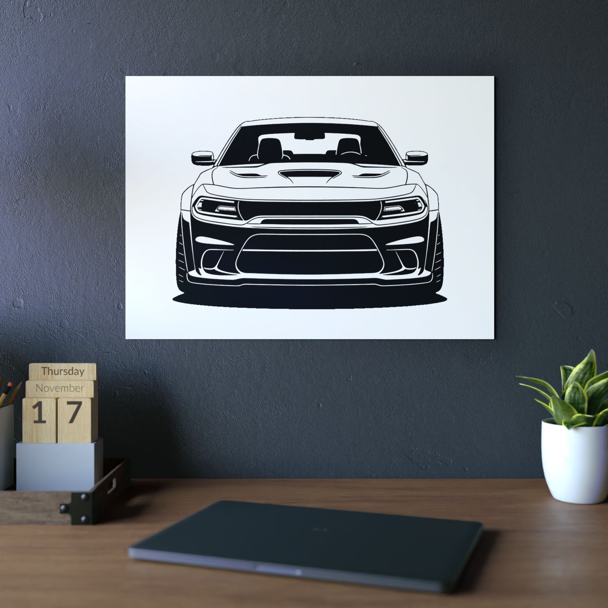 Dodge Challenger SRT Hellcat Metal Wall Sign
