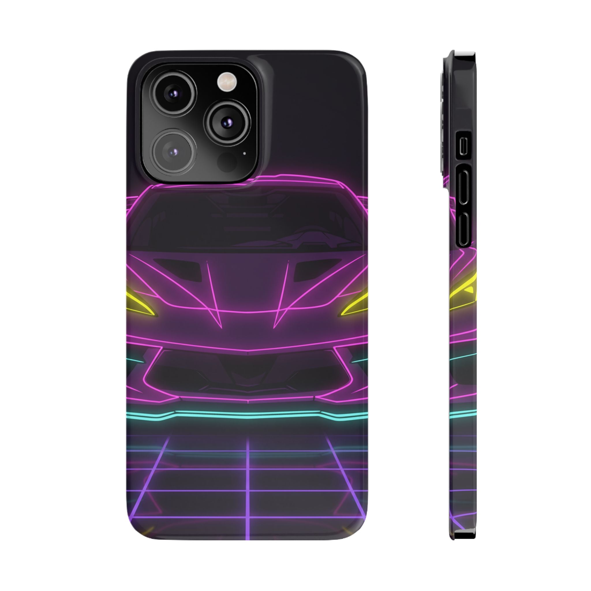Corvette C8 (2020+) Neon Synthwave Phone Case