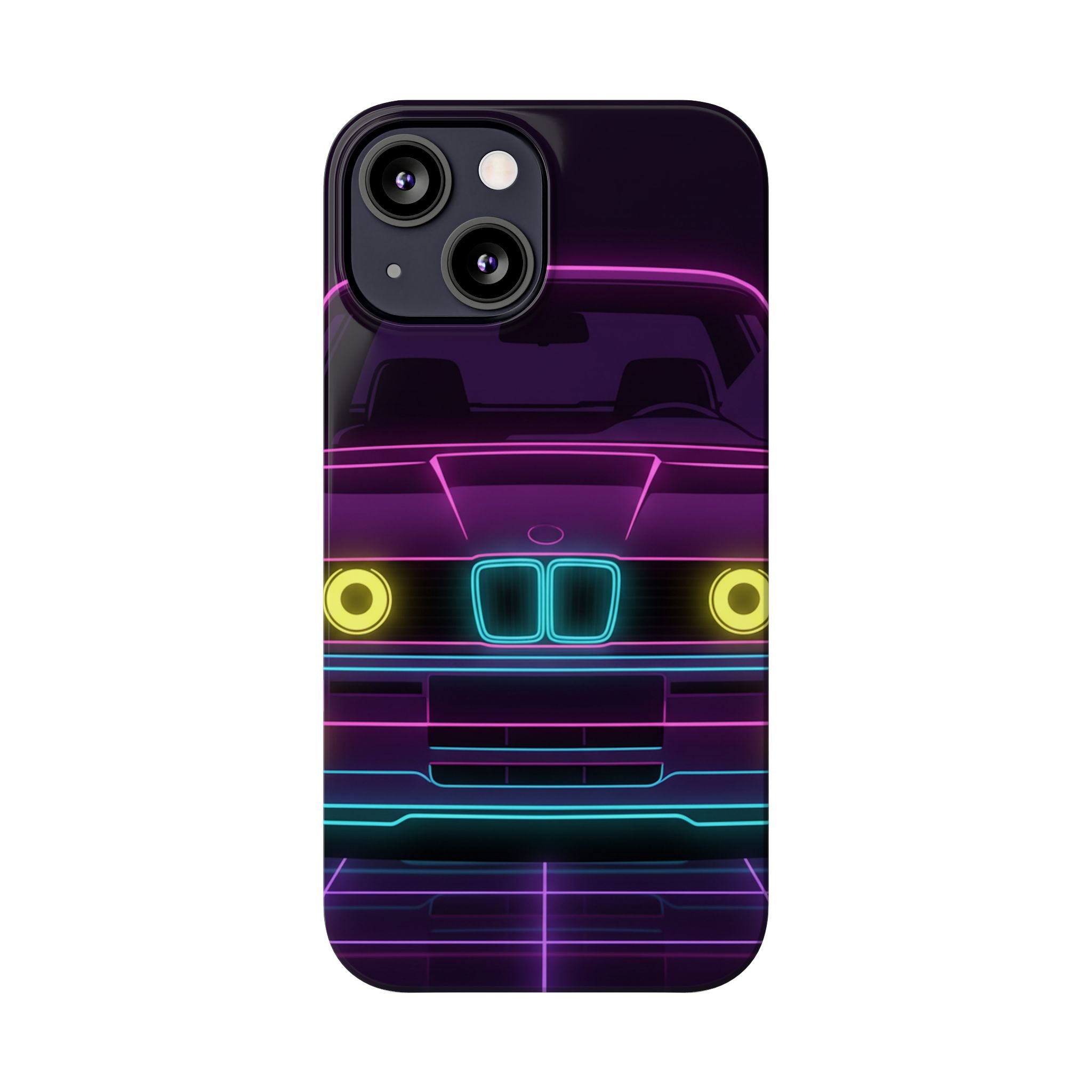 BMW E30 Neon Synthwave Phone Case
