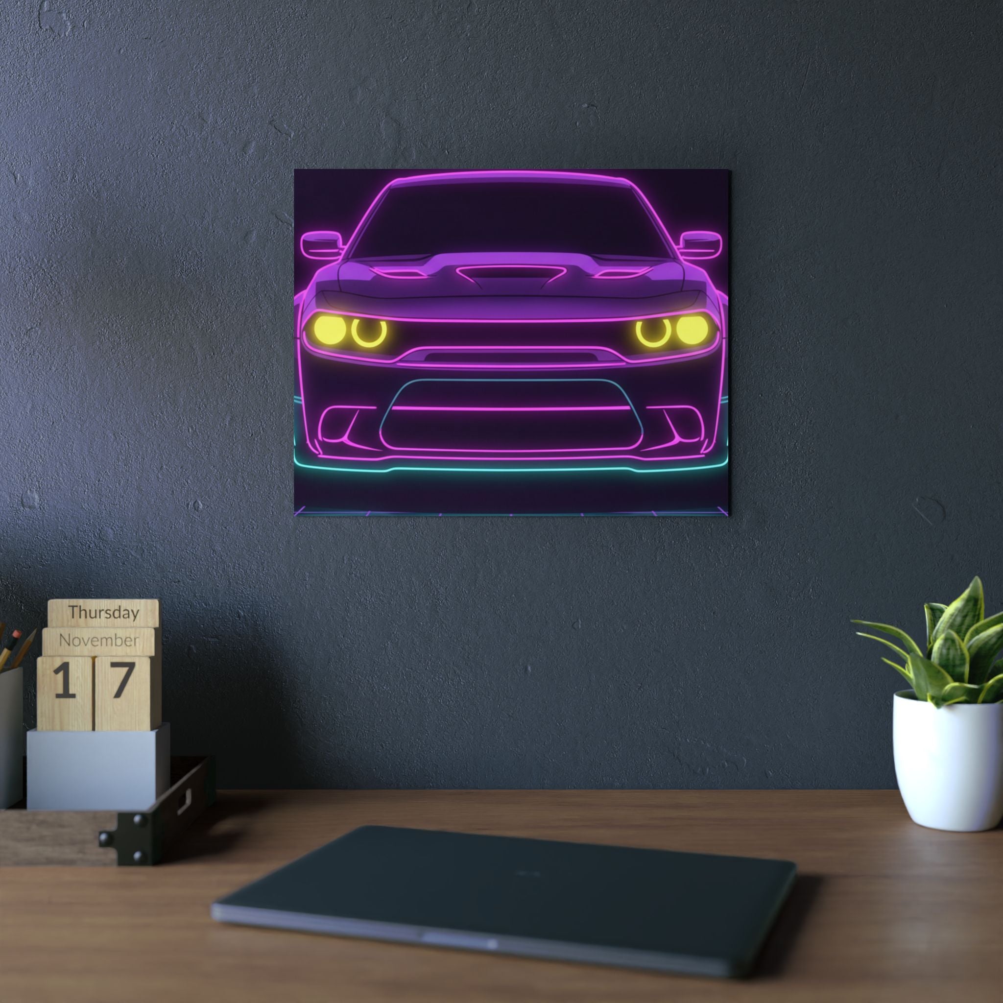 Dodge Challenger SRT Hellcat Metal Wall Sign