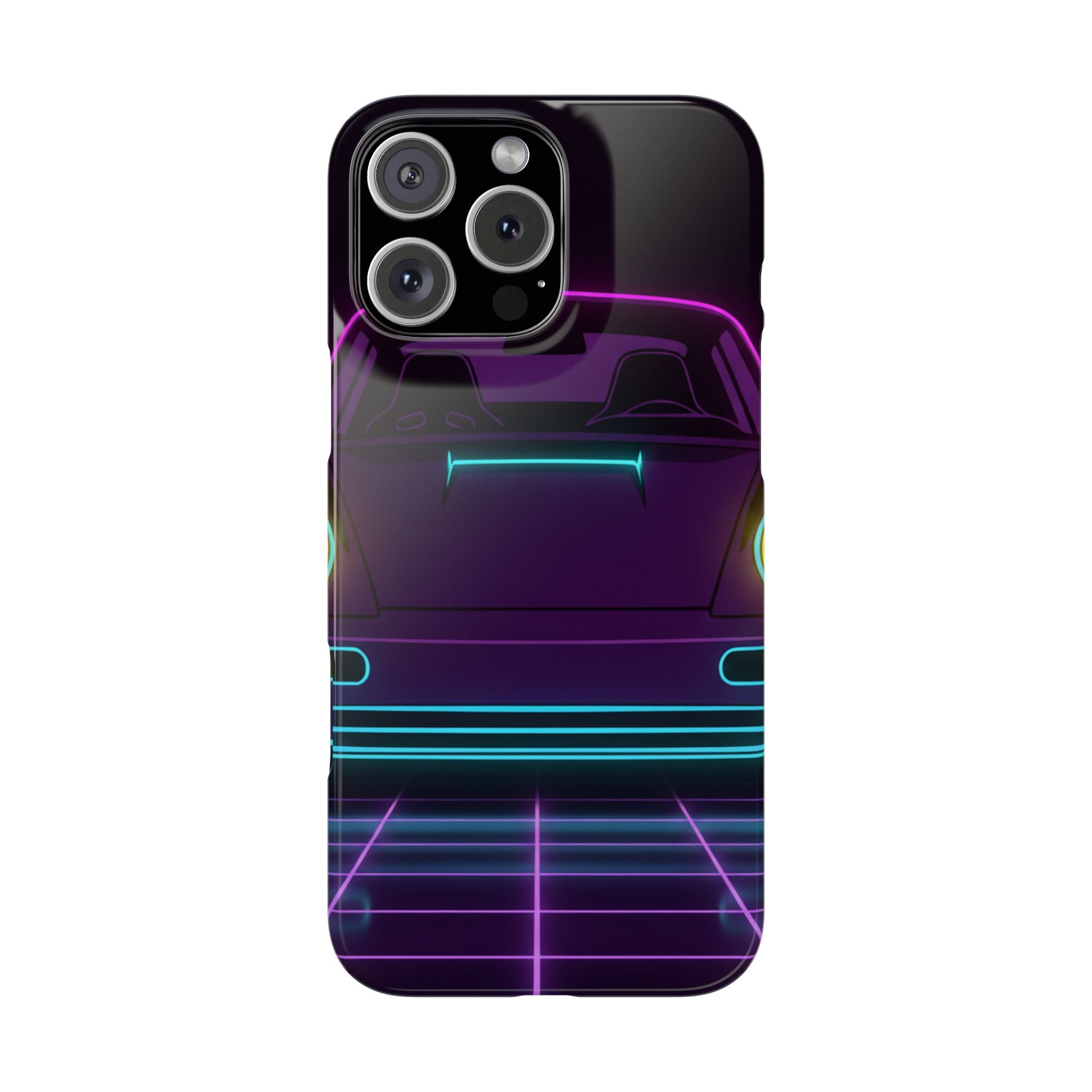 Porsche 964 Singer Neon Synthwave Phone Case