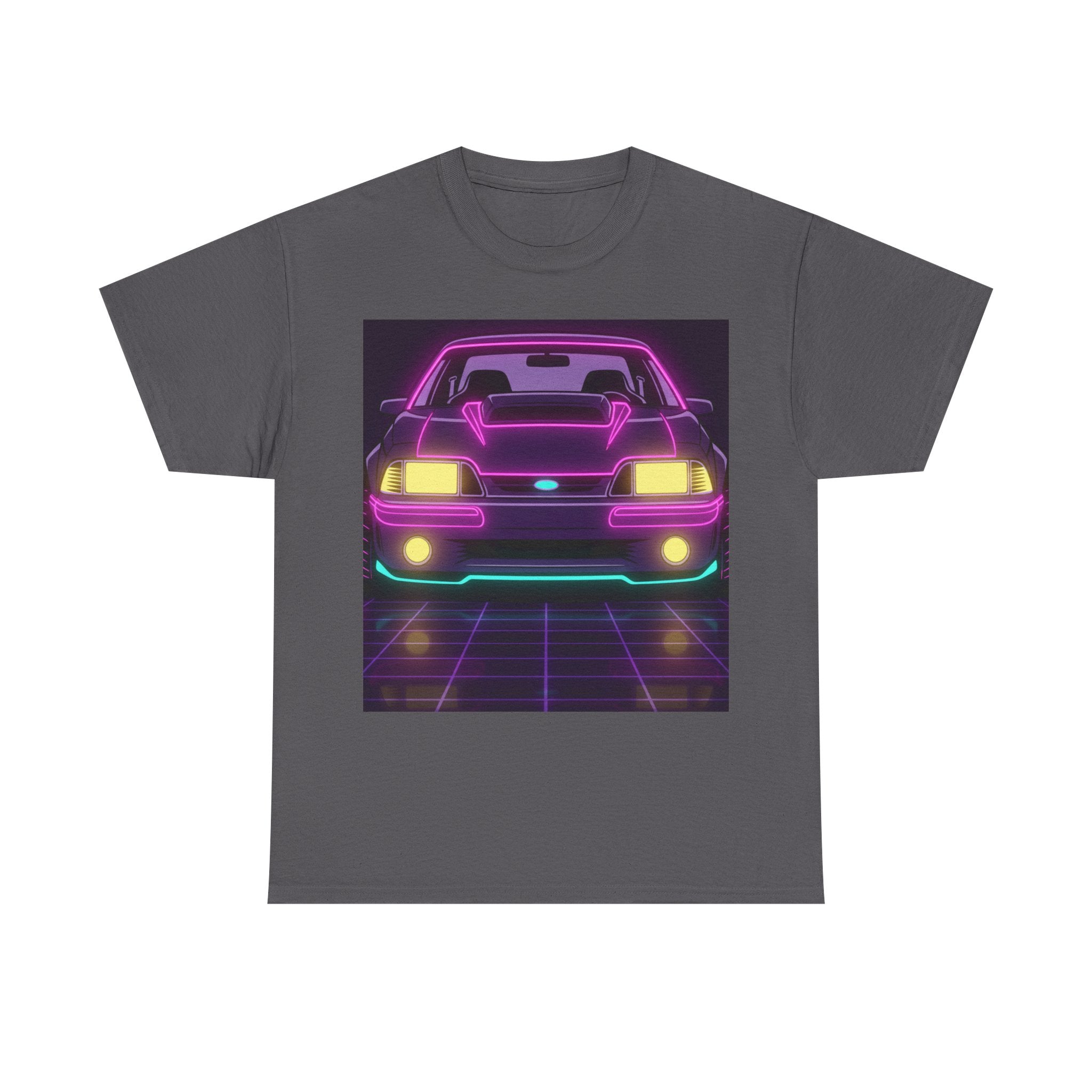 Ford Mustang Fox Body GT Neon Synthwave Unisex Tee
