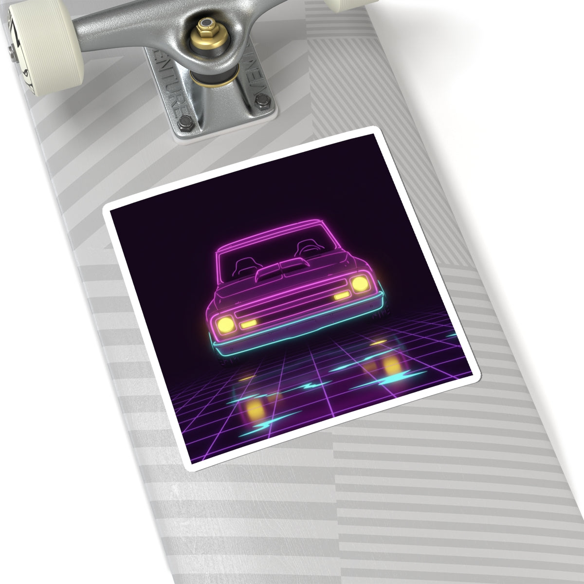 Chevy C10 Pickup (1967-72) Neon Synthwave Sticker