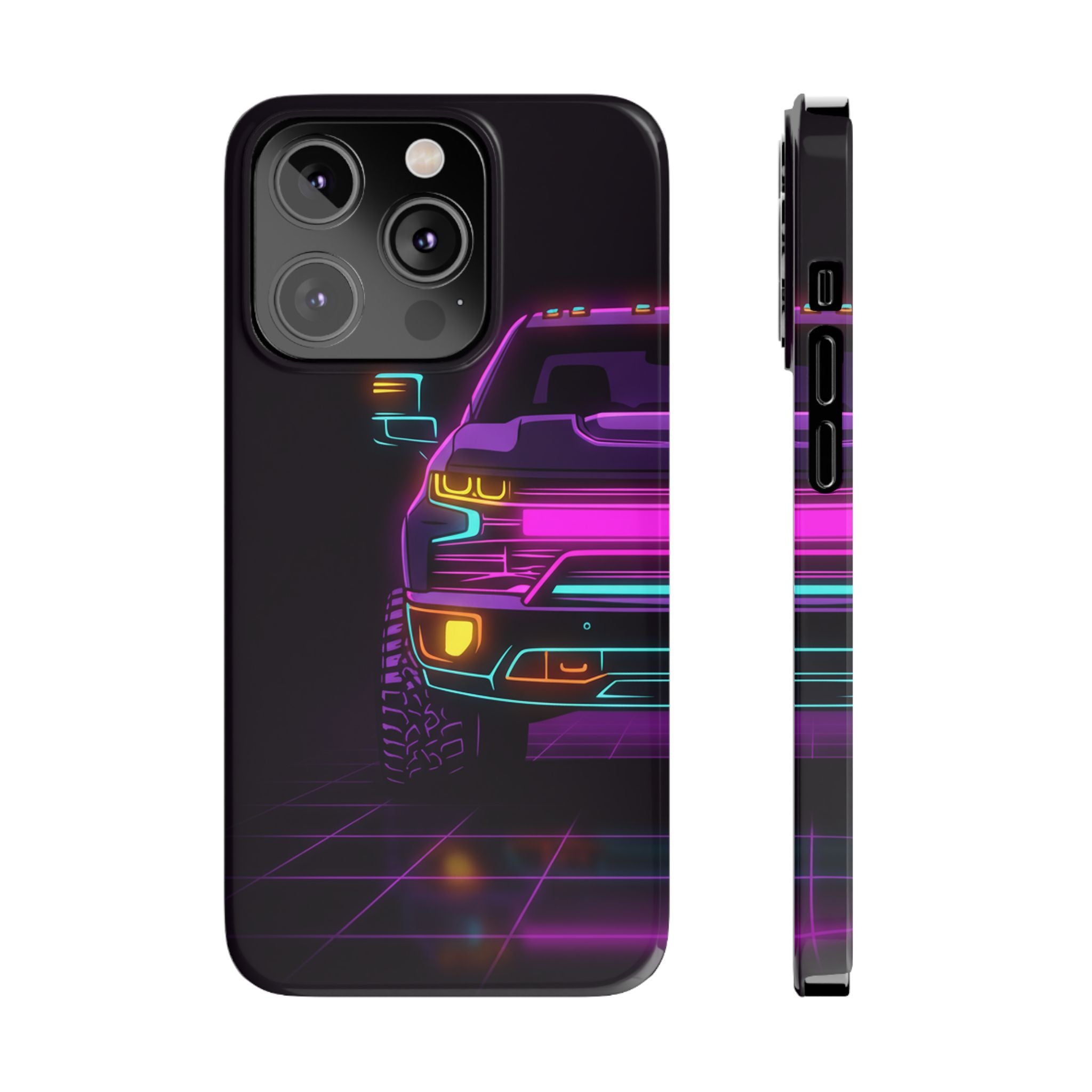 Chevy Silverado Trail Boss (2019+) Neon Synthwave Phone Case