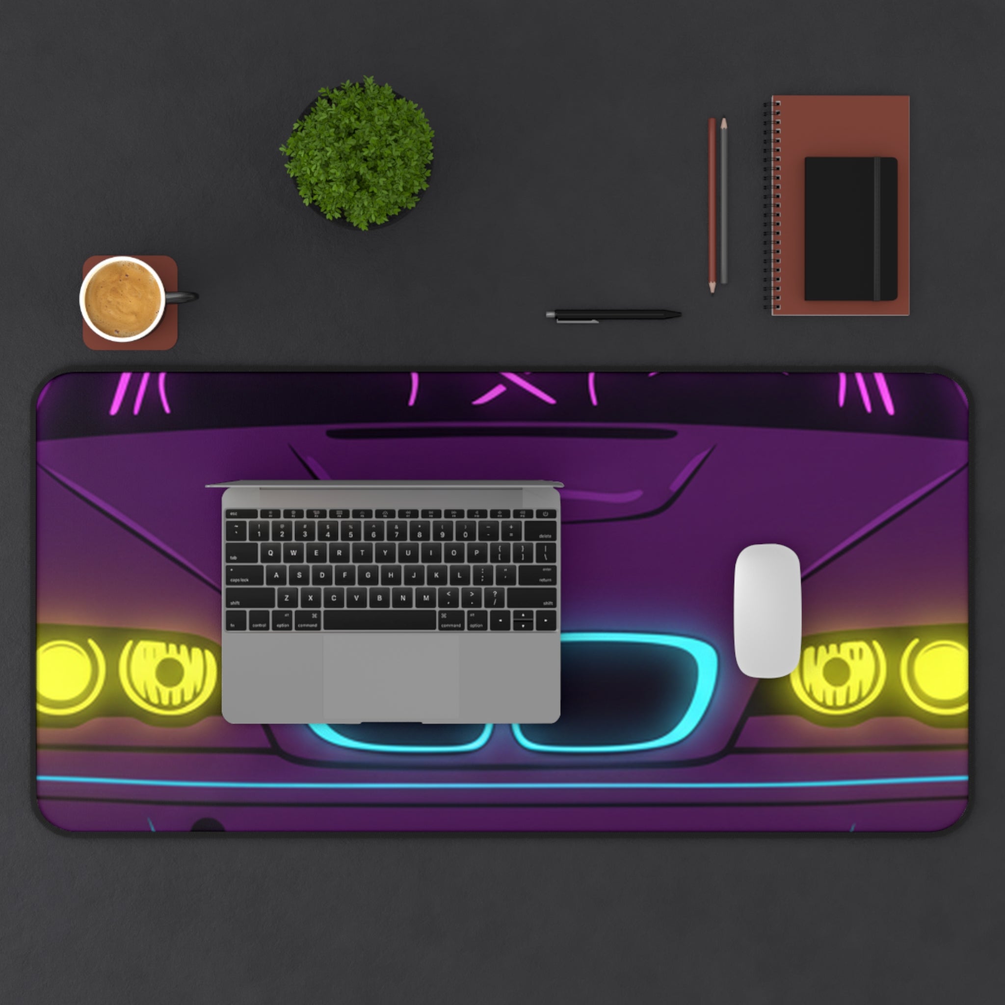 BMW E46 M3 (2000-06) Neon Synthwave Desk Mat