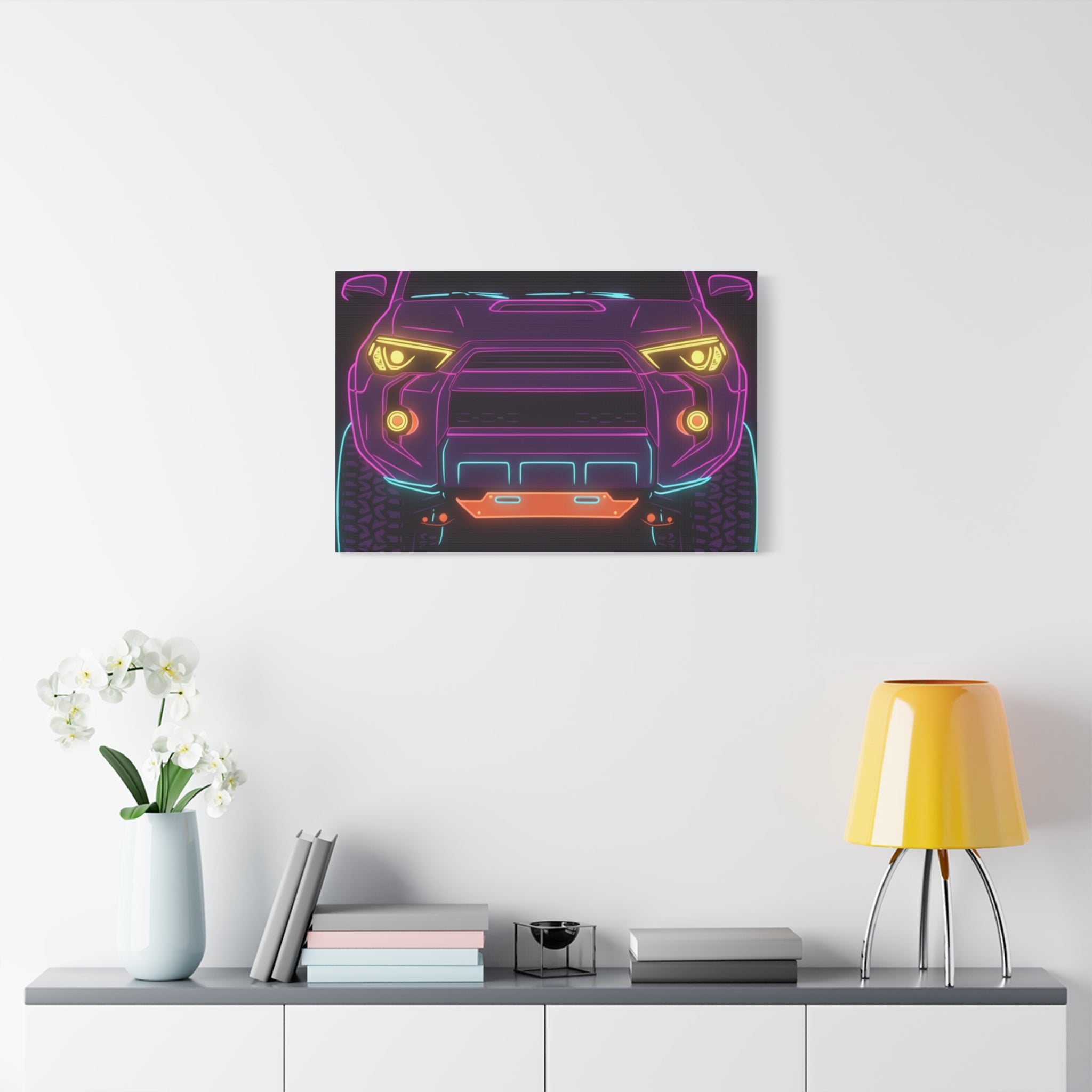 Toyota 4Runner TRD Pro Neon Synthwave Canvas Wall Art