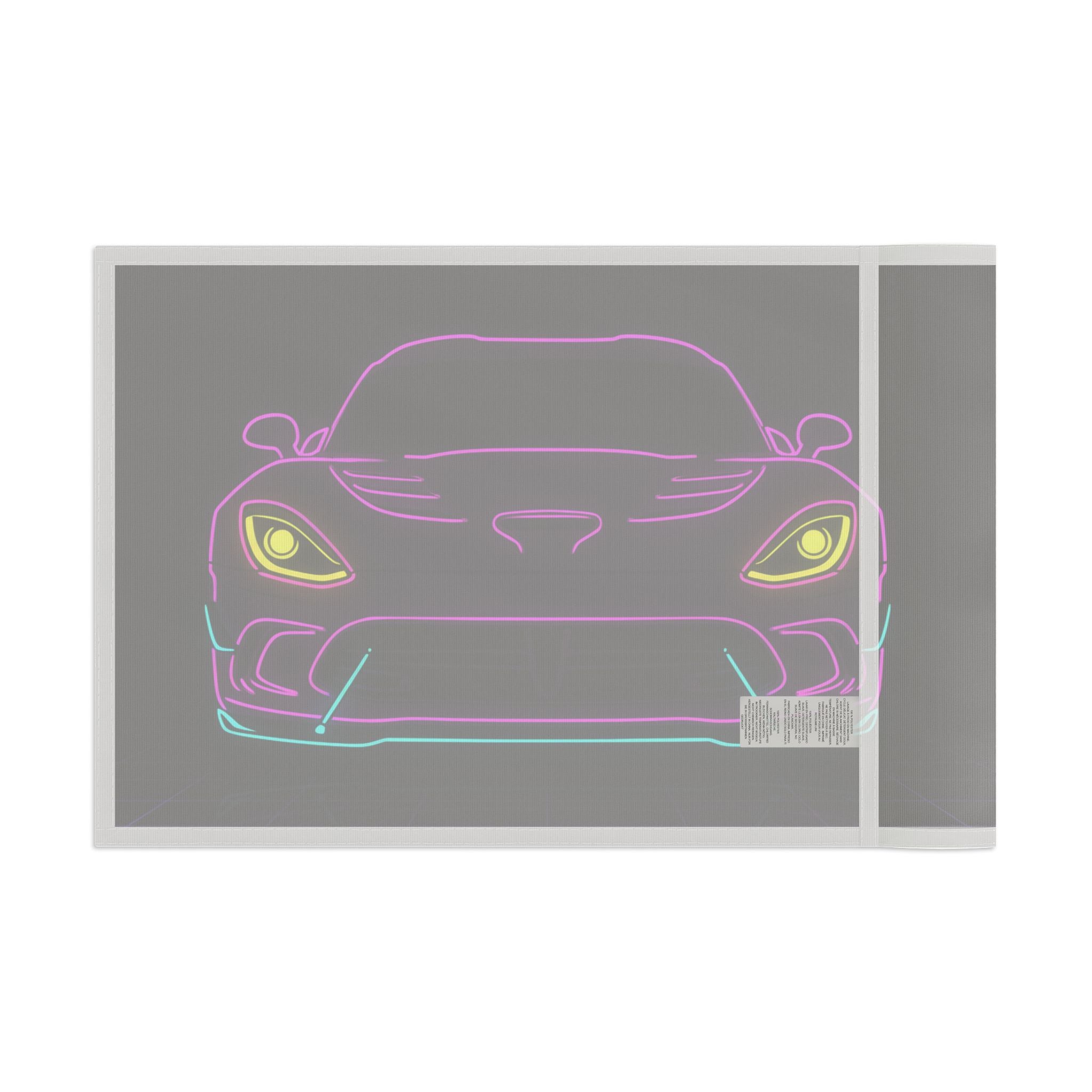 Dodge Viper (1992-17) Neon Synthwave Garage Flag