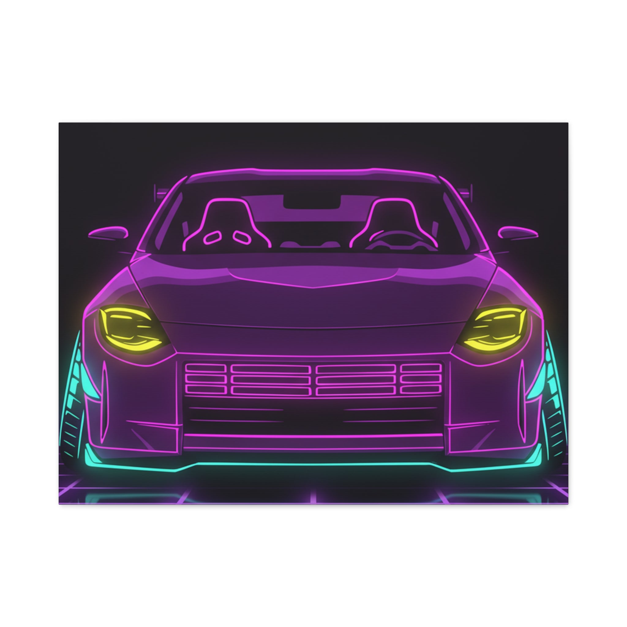Nissan Z RZ34 (2023+) Neon Synthwave Canvas Wall Art