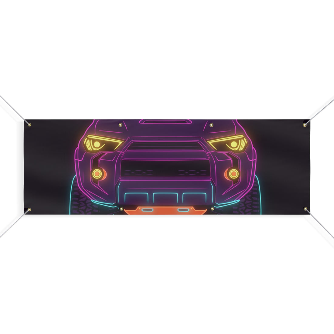 Toyota 4Runner TRD Pro Neon Synthwave Banner