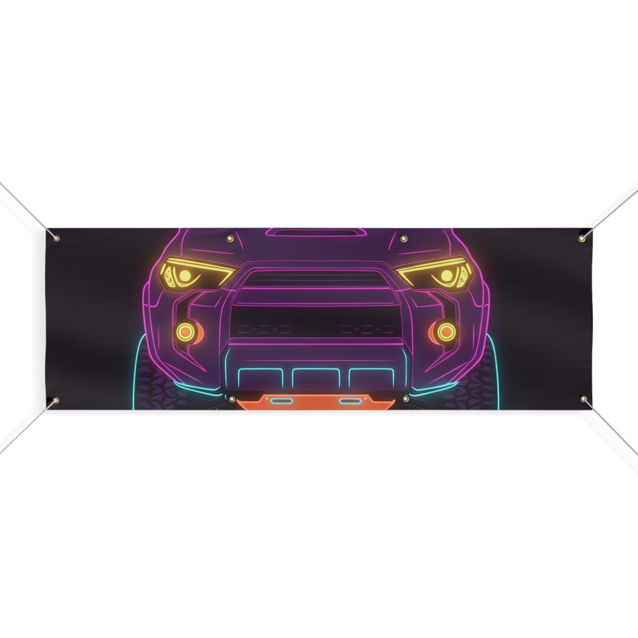 Toyota 4Runner TRD Pro Neon Synthwave Banner