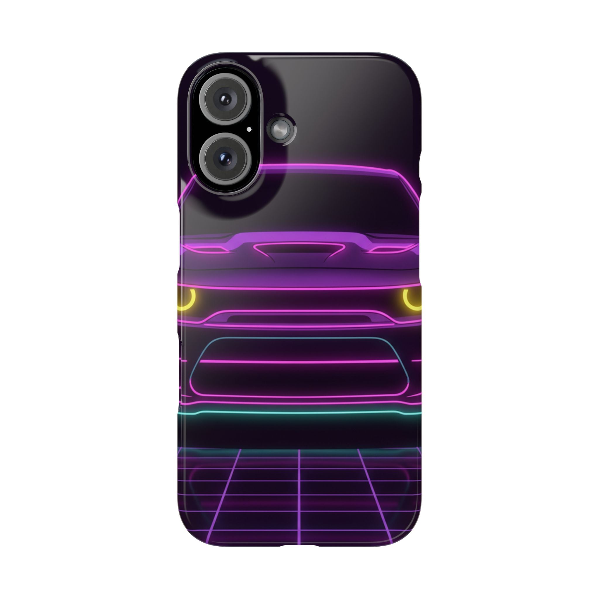 Dodge Challenger SRT Hellcat Neon Synthwave Phone Case