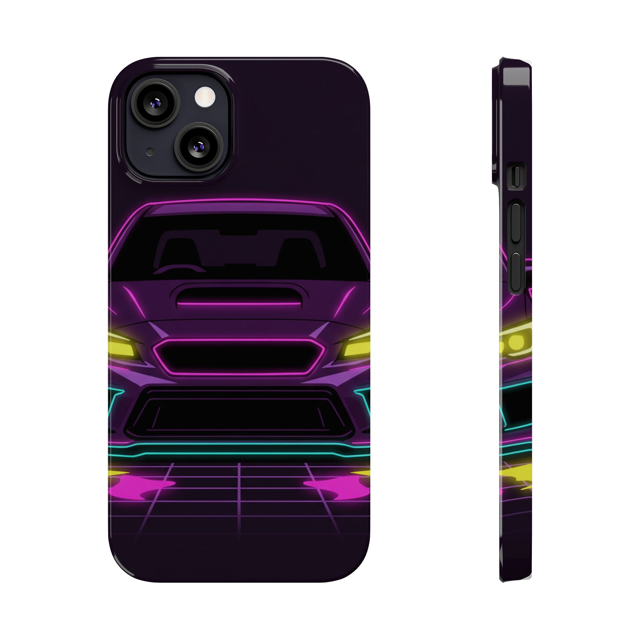 Subaru WRX STI Neon Synthwave Phone Case