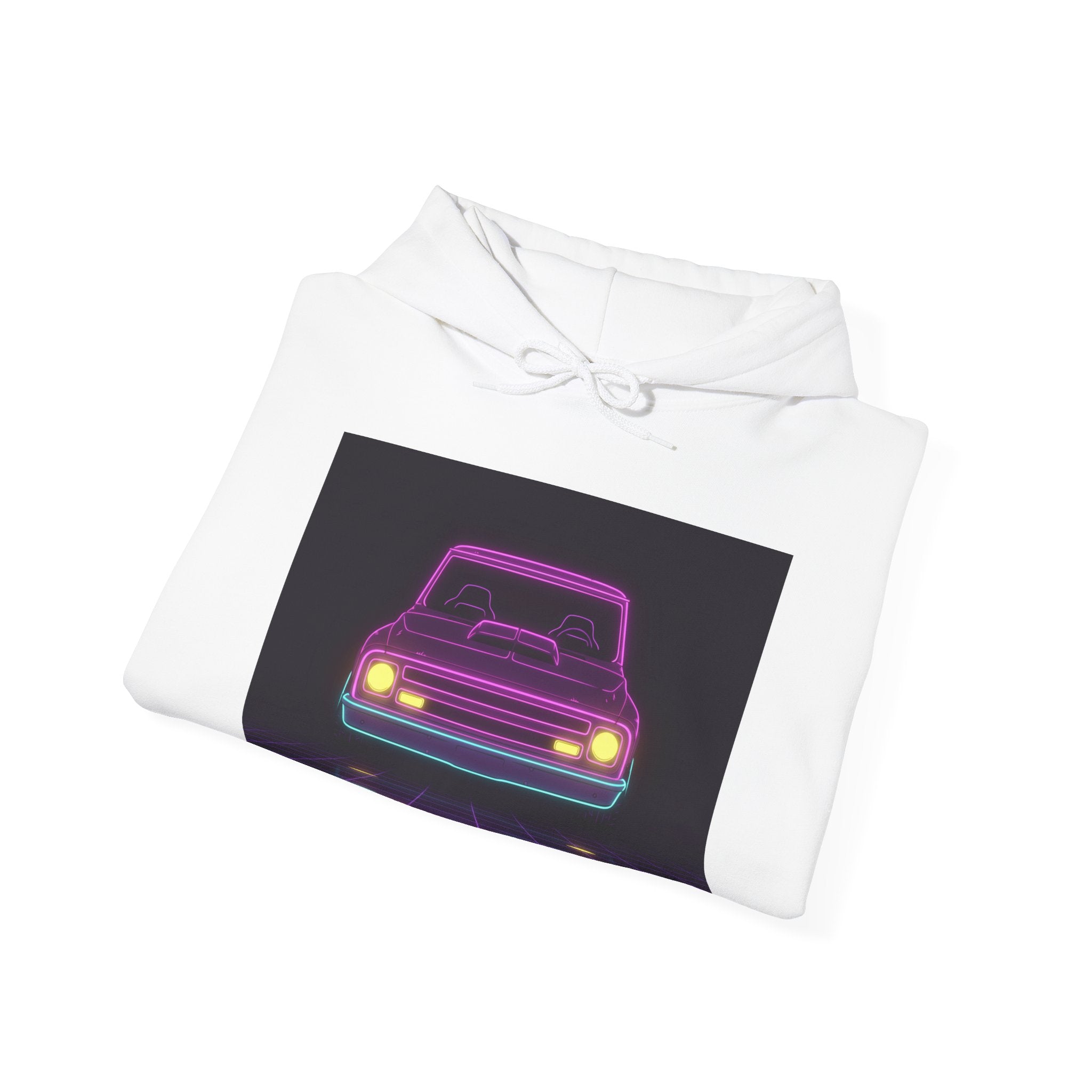Chevy C10 Pickup (1967-72) Neon Synthwave Unisex Hoodie