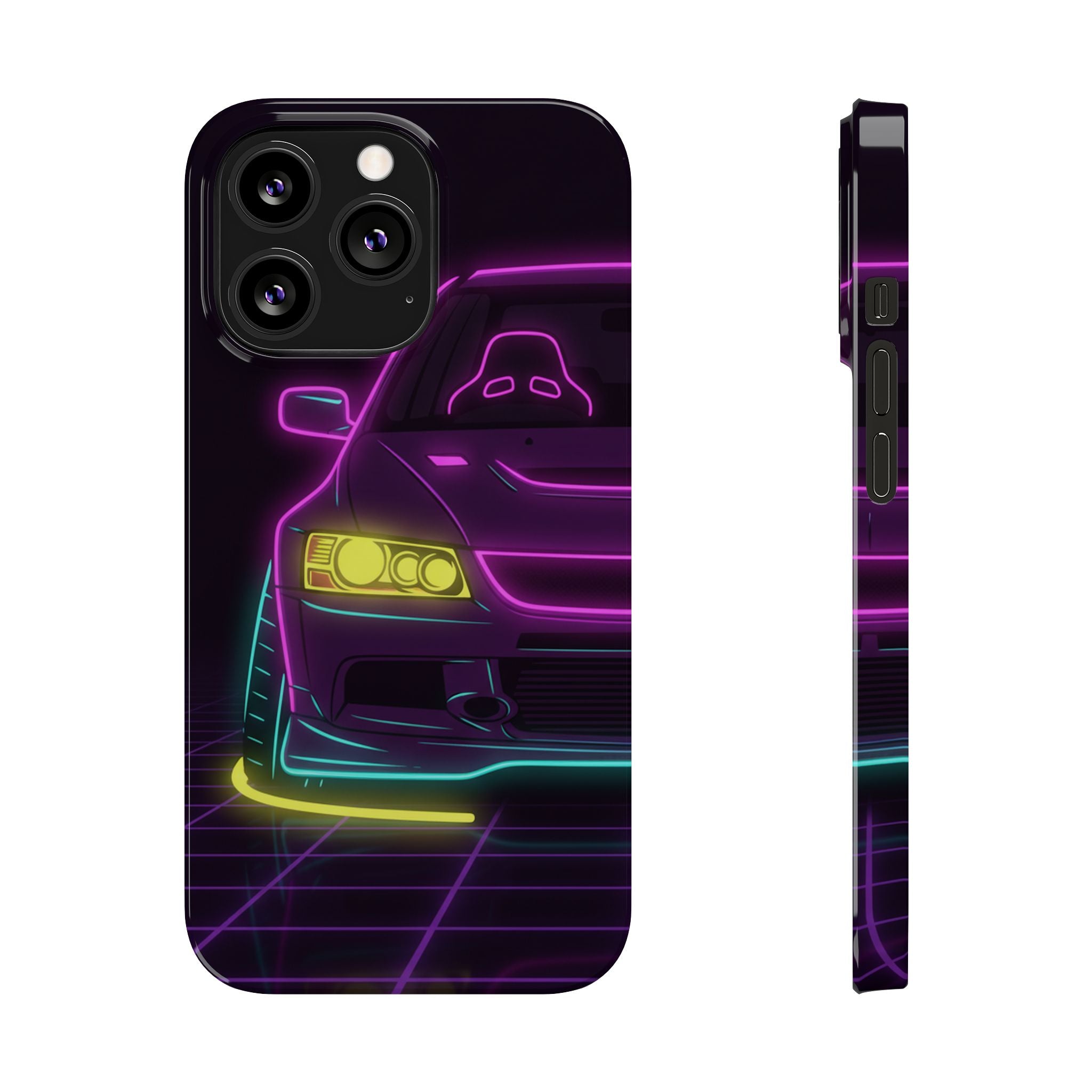 Mitsubishi Evo IX (2005-07) Neon Synthwave Phone Case