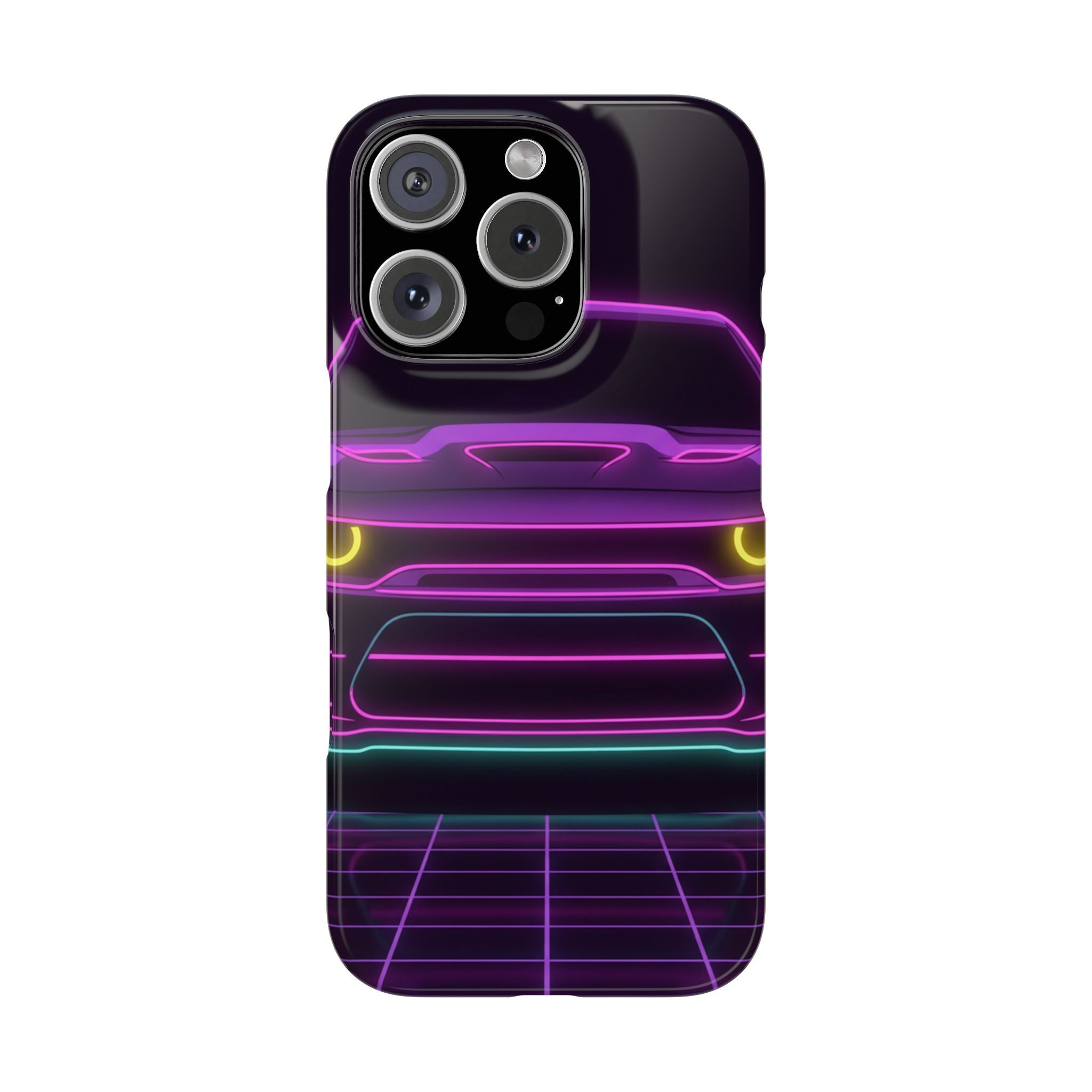Dodge Challenger SRT Hellcat Neon Synthwave Phone Case