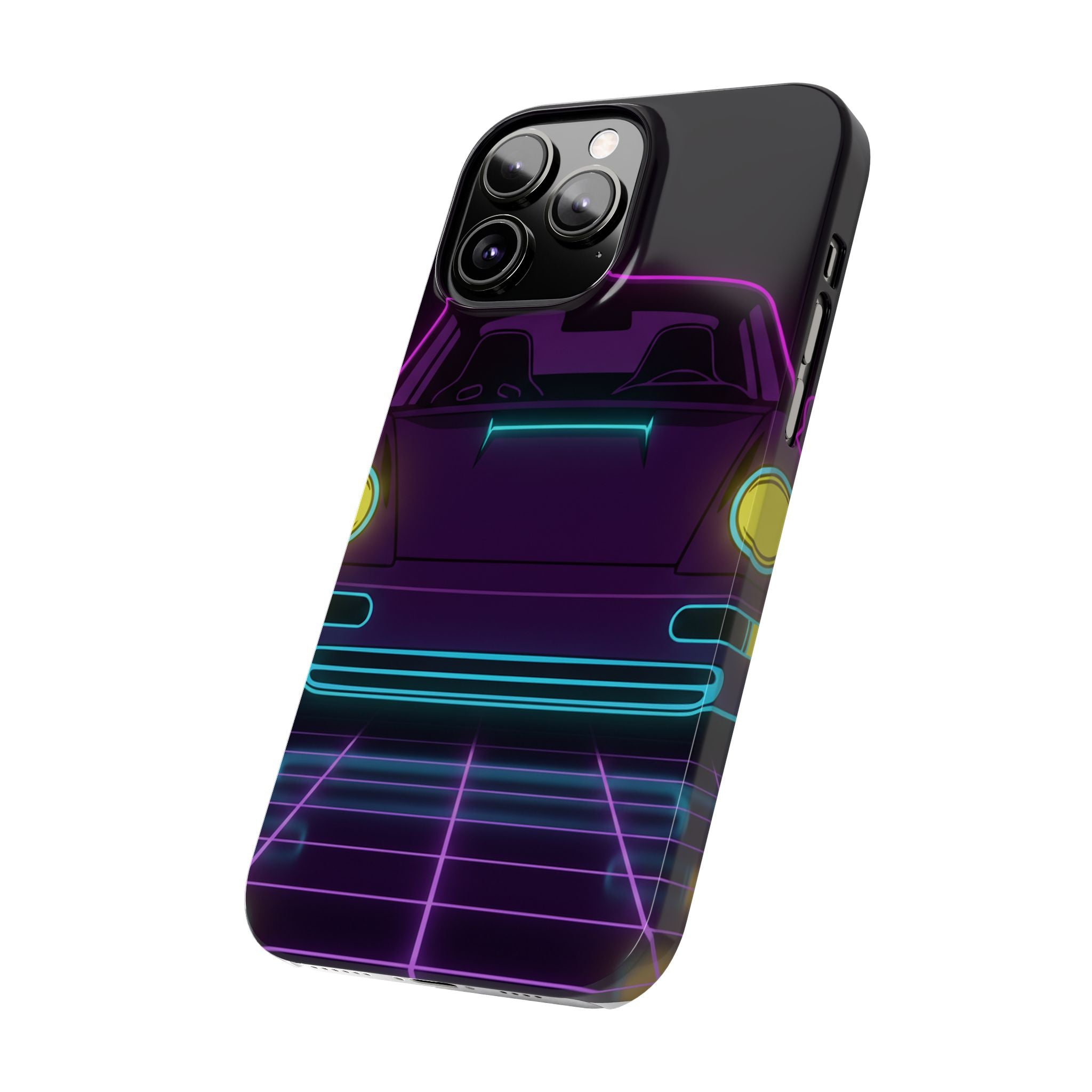 Porsche 964 Singer Neon Synthwave Phone Case