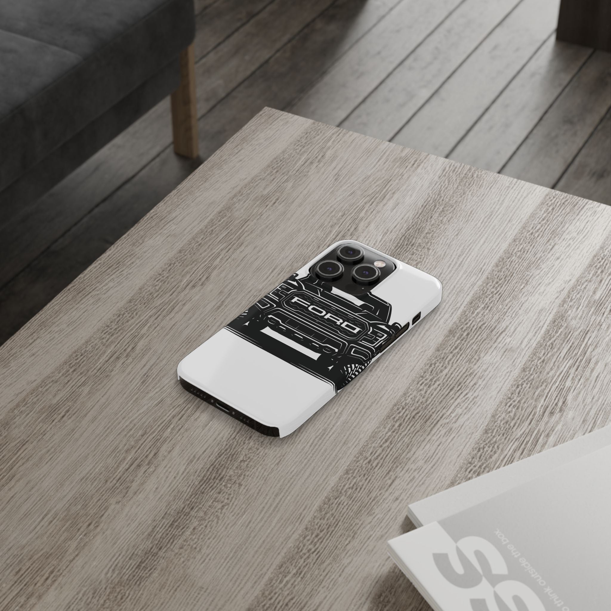 Ford Raptor (Gen 3) Slim Phone Case Greyscale